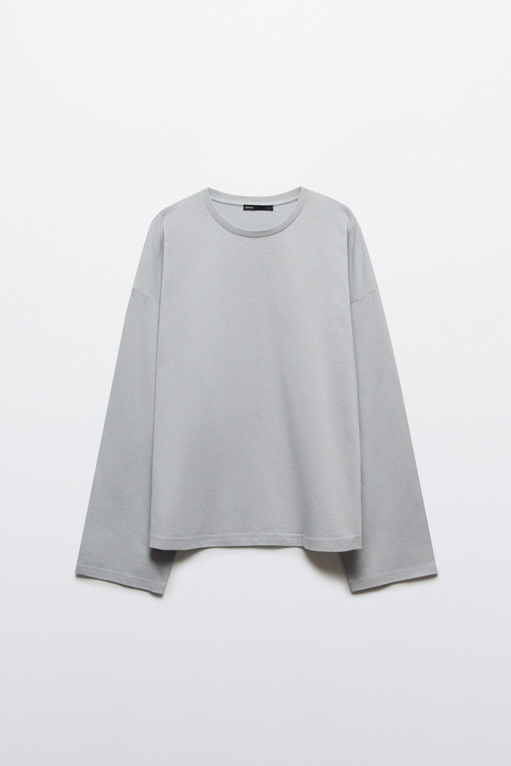 Лонгслив хлопковый базовый - цвет серый - 8