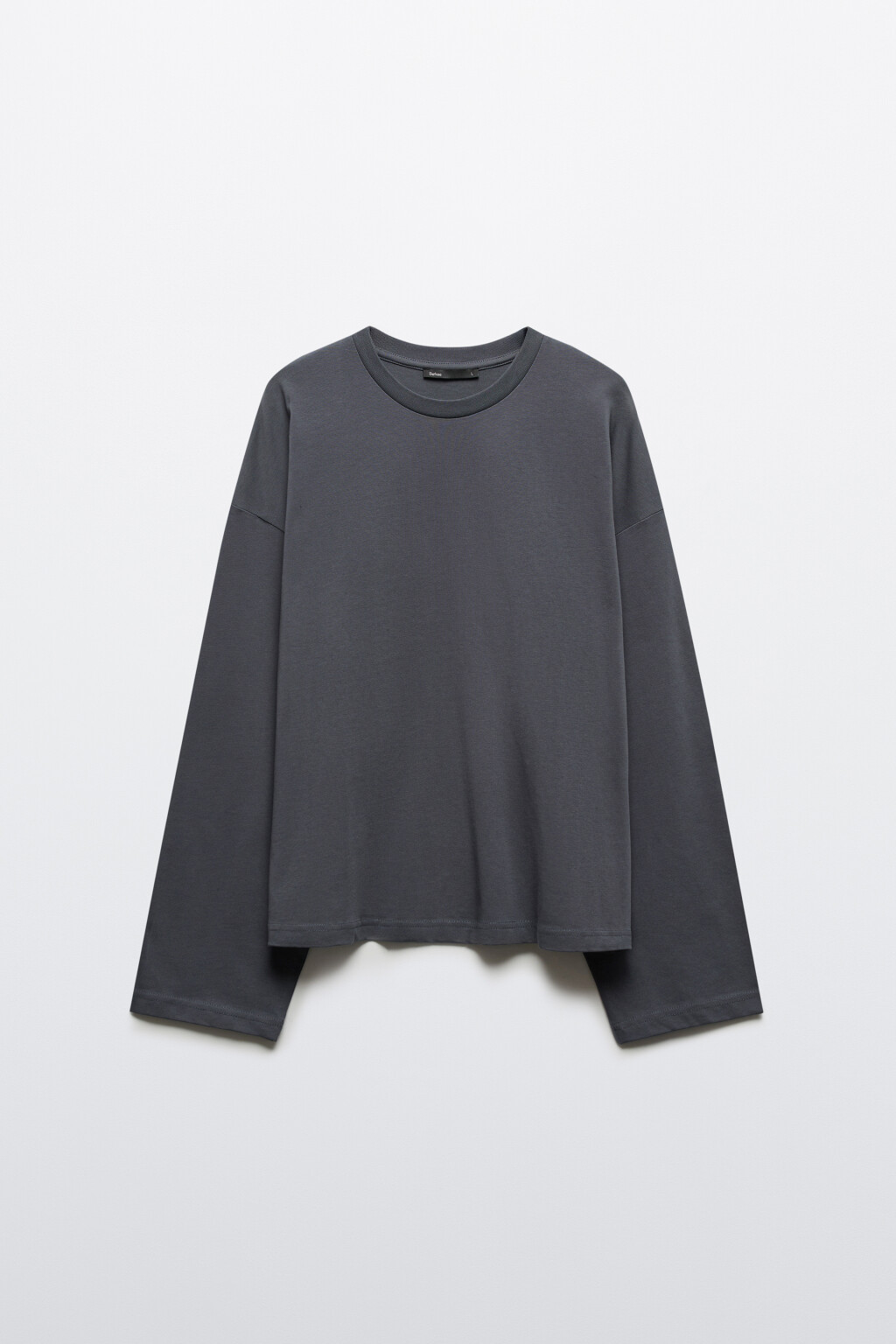Лонгслив хлопковый базовый - цвет серый - 7