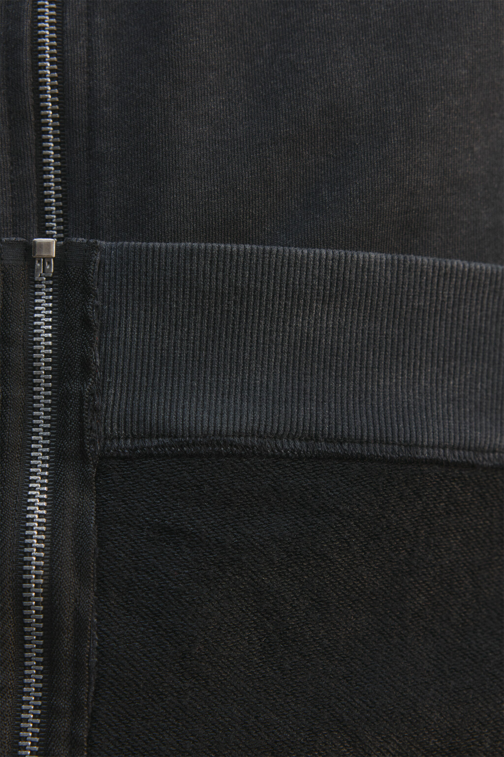 Худи-зипка из футера с вареным эффектом - цвет черный - 8