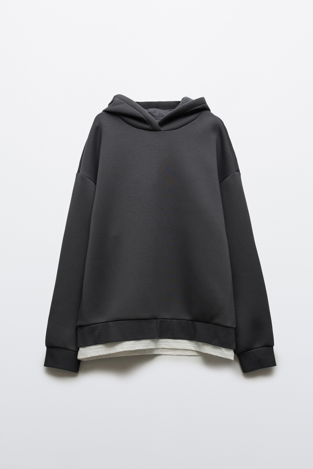 Худи с капюшоном - цвет серый - 1