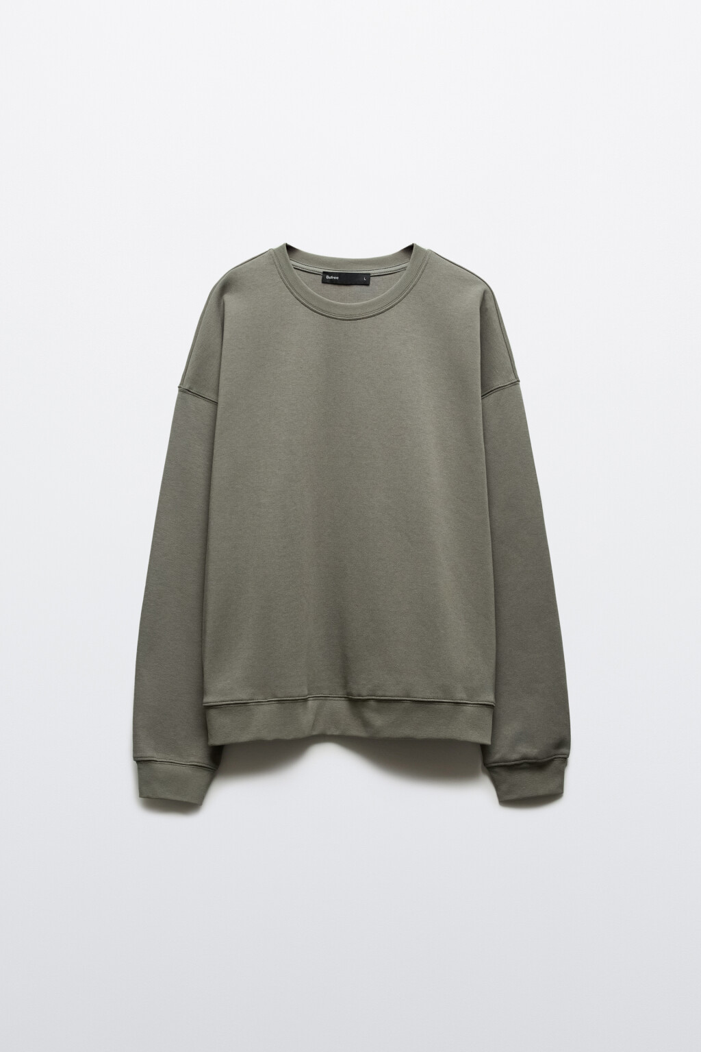 Свитшот базовый удлиненный - цвет зеленый - 1