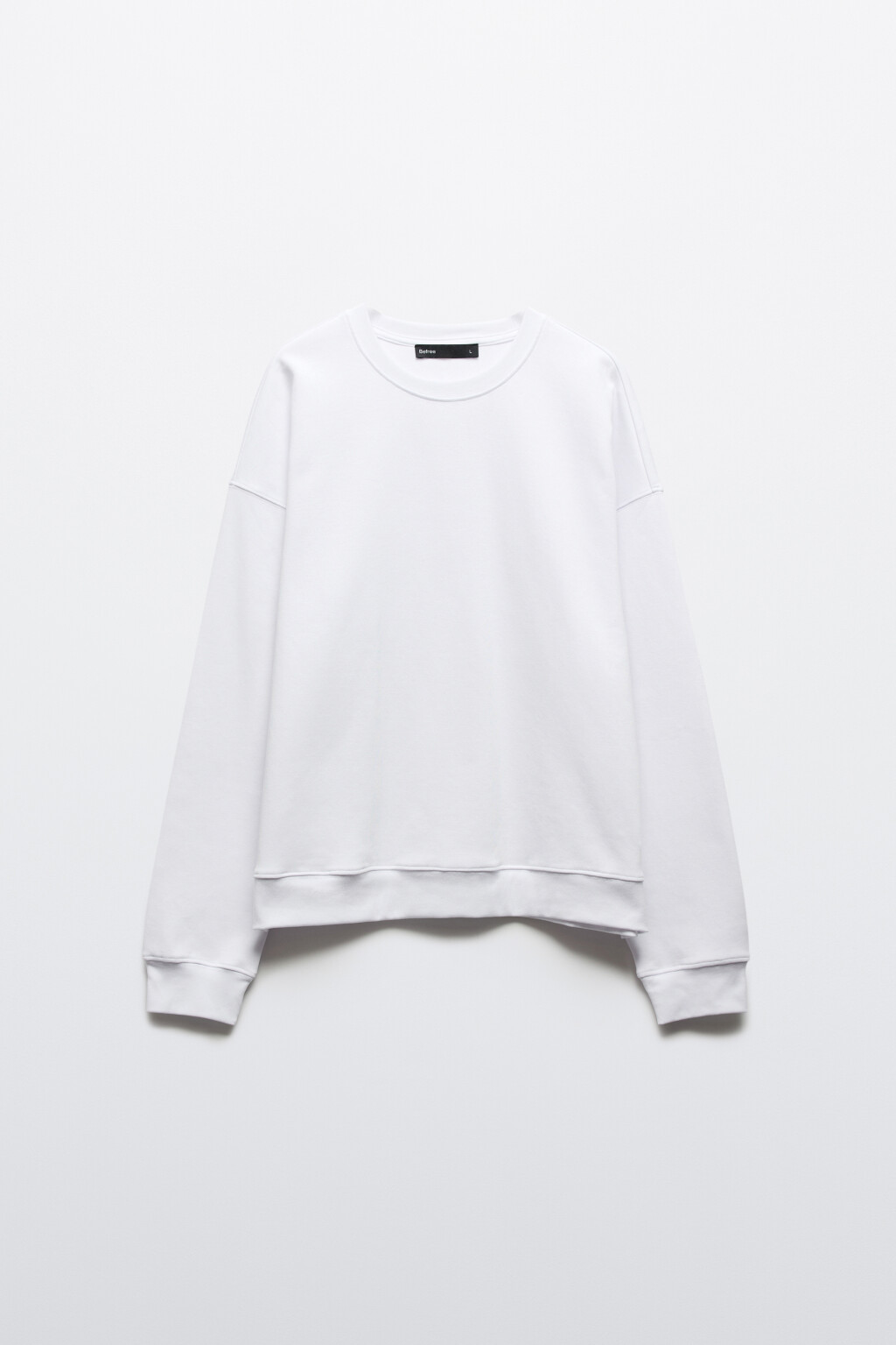 Свитшот базовый удлиненный - цвет белый - 1