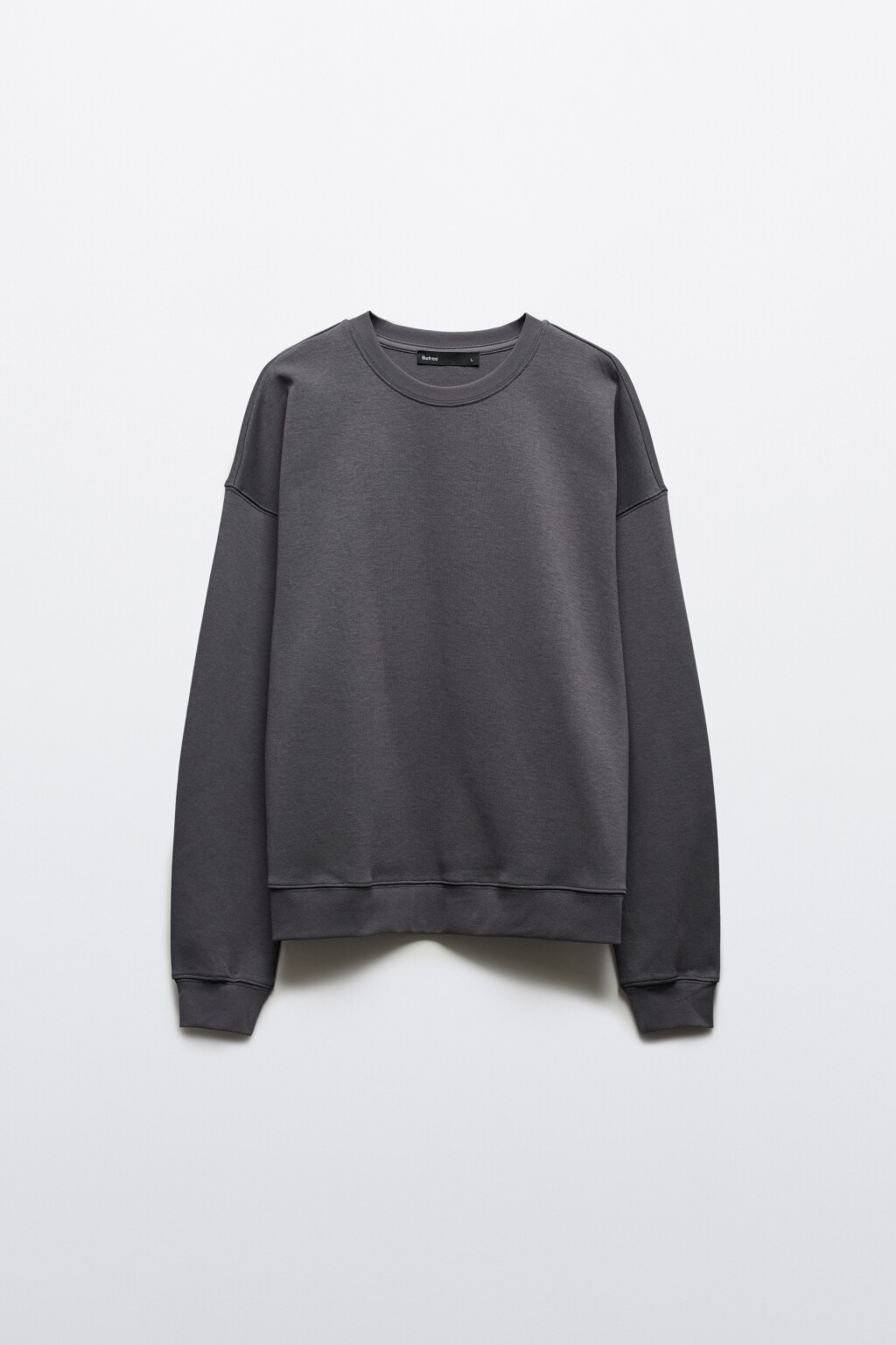 Свитшот базовый удлиненный - цвет серый - 1