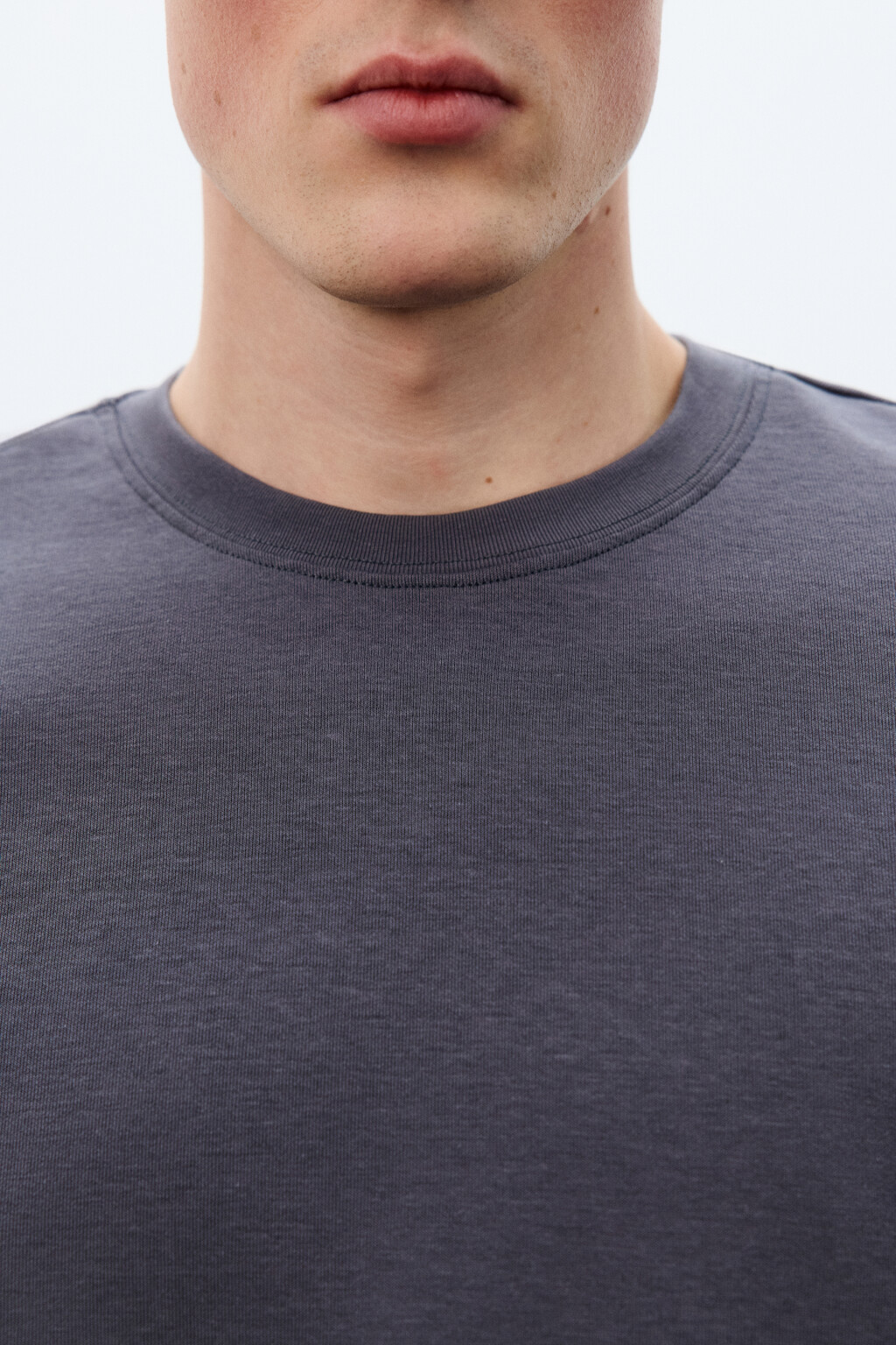 Свитшот базовый удлиненный - цвет серый - 5