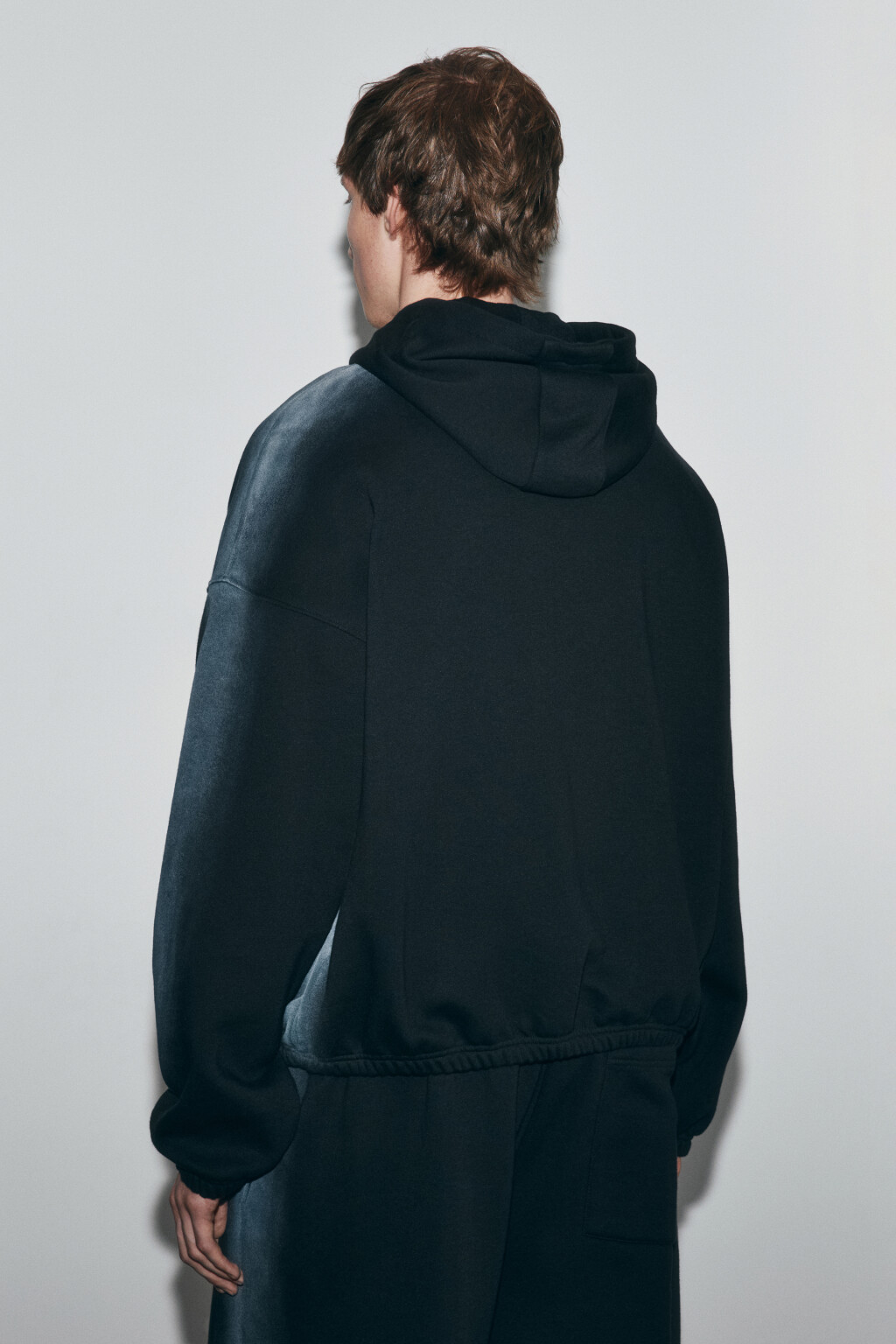 Худи oversize с вареным эффектом - цвет черный - 3