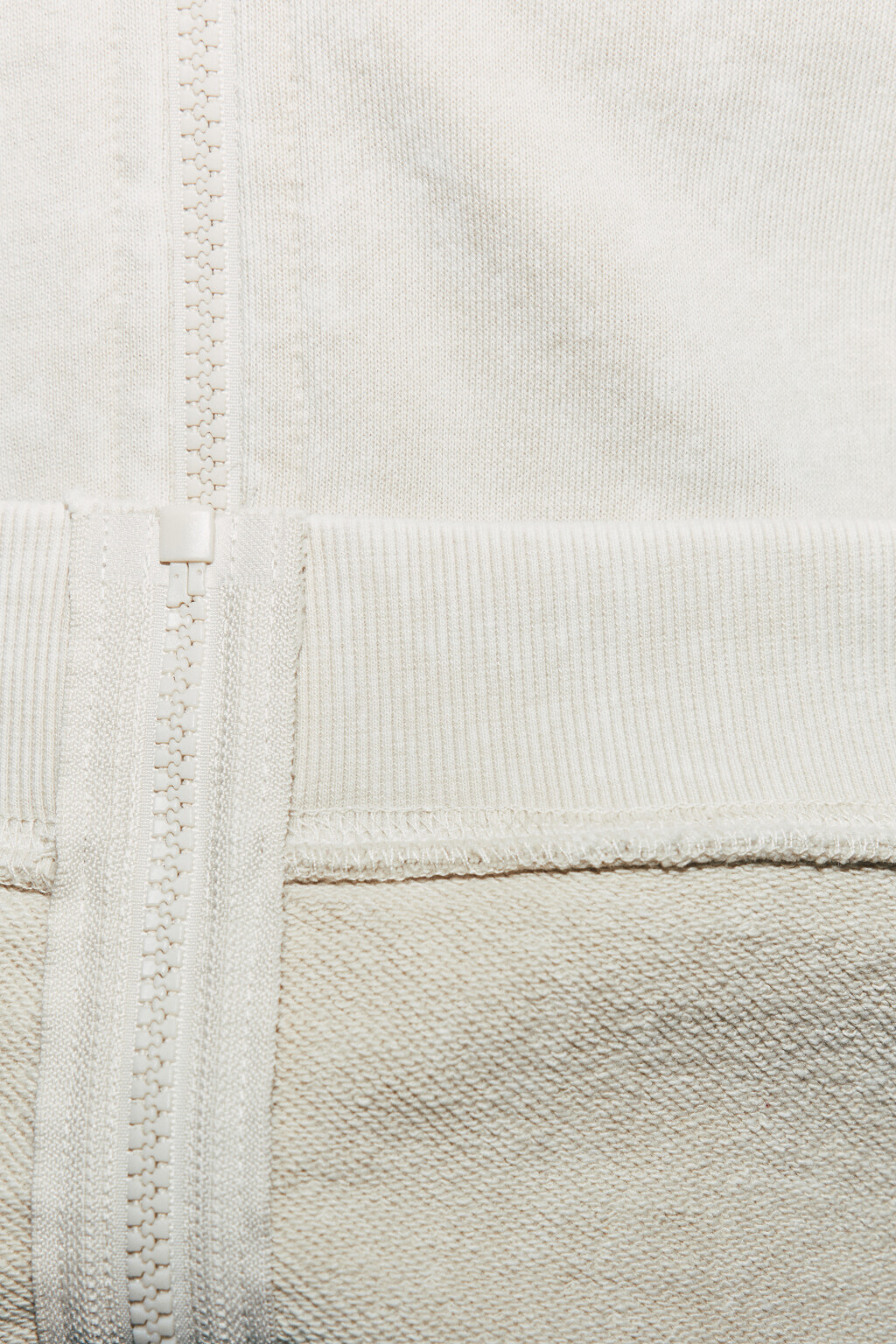 Худи-зипка оверсайз флисовая с принтом - цвет бежевый - 8