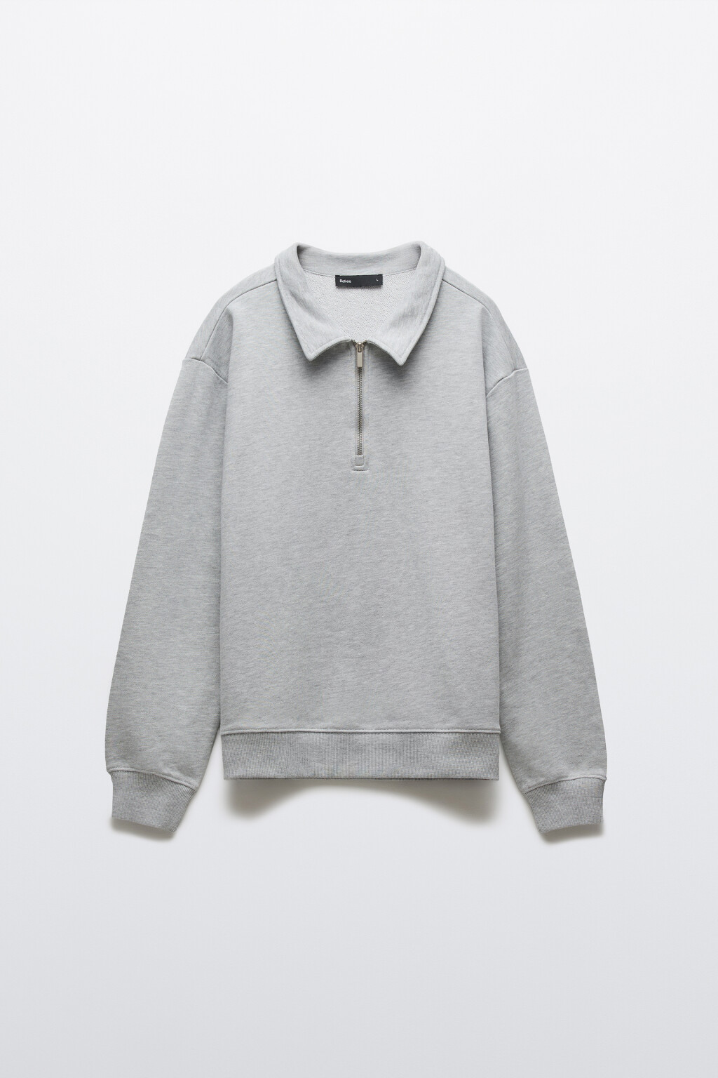 Худи из футера с воротником - цвет серый - 8