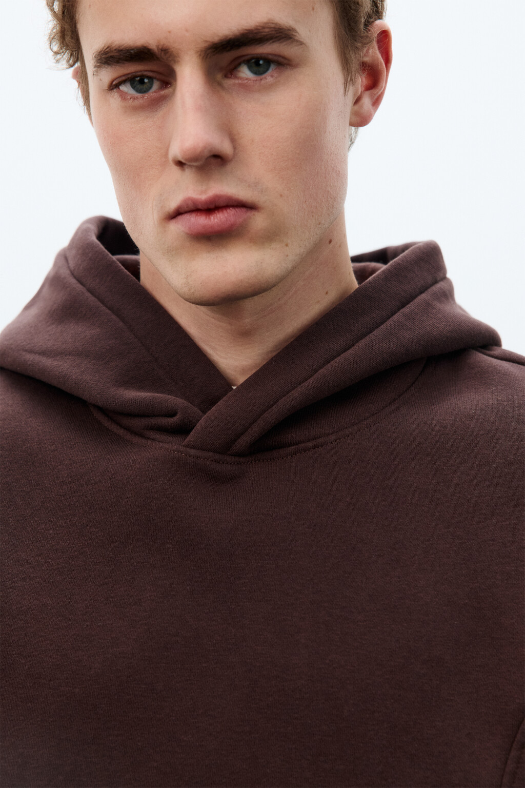 Худи базовая утепленная с капюшоном - цвет коричневый - 5