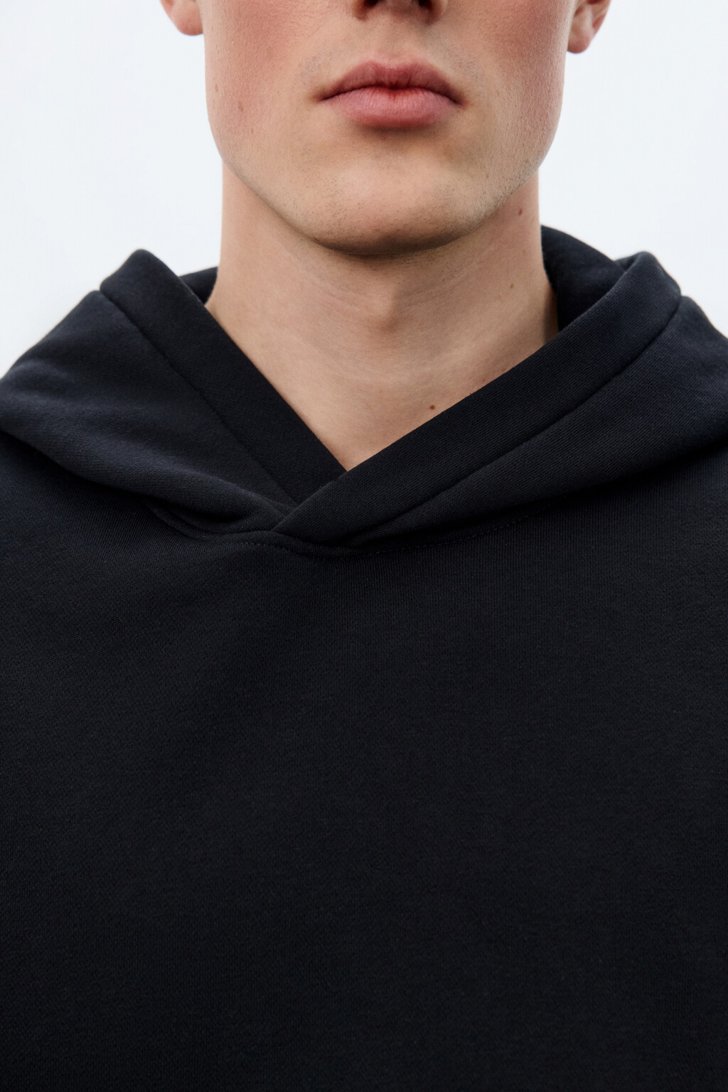 Худи базовая утепленная с капюшоном - цвет черный - 5