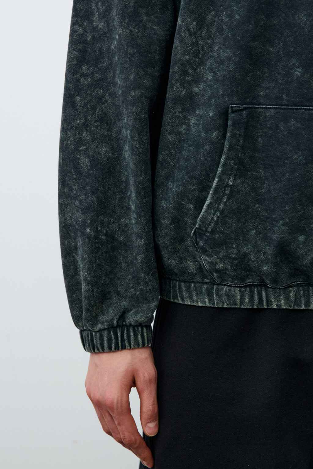 Свитшот из футера с вареным эффектом - цвет синий - 8