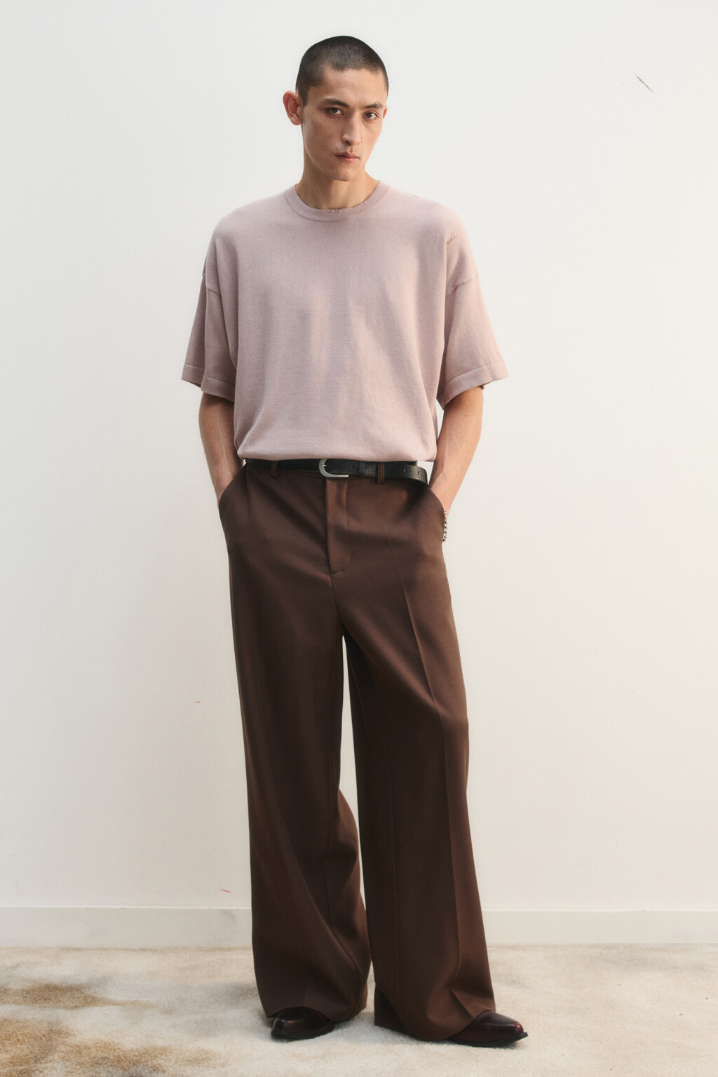 Футболка хлопковая рваная - цвет розовый - 5