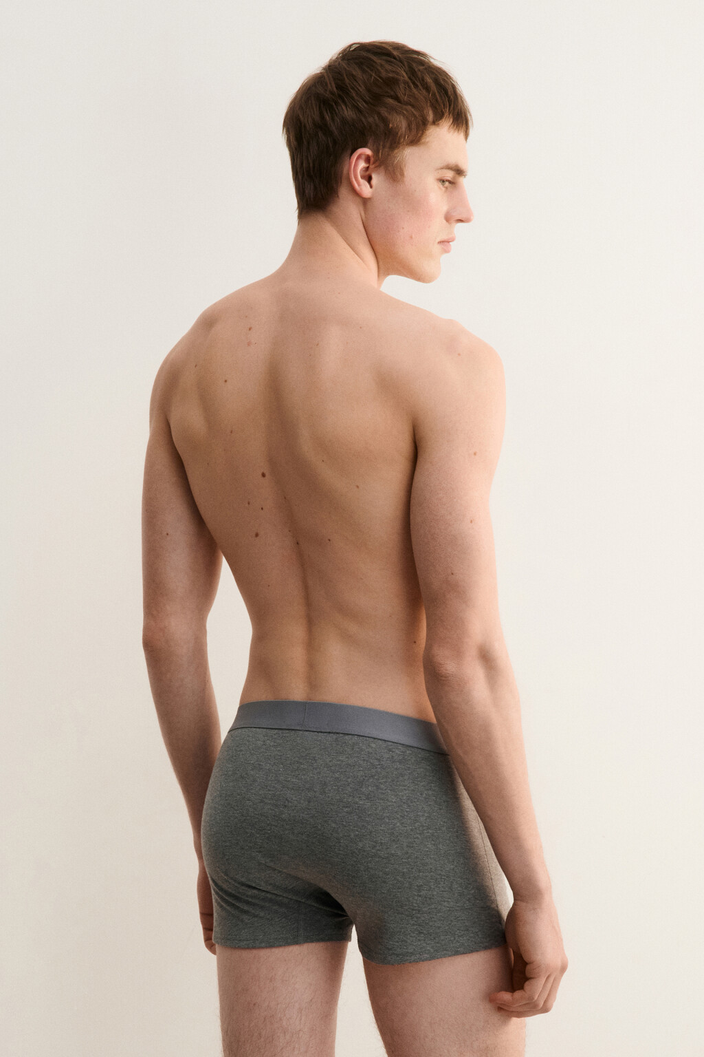 Трусы-боксеры базовые - цвет серый - 3