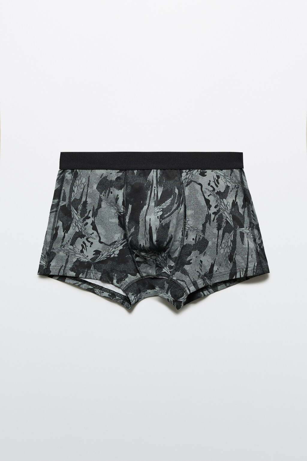 Трусы-боксеры с принтом - цвет серый - 1