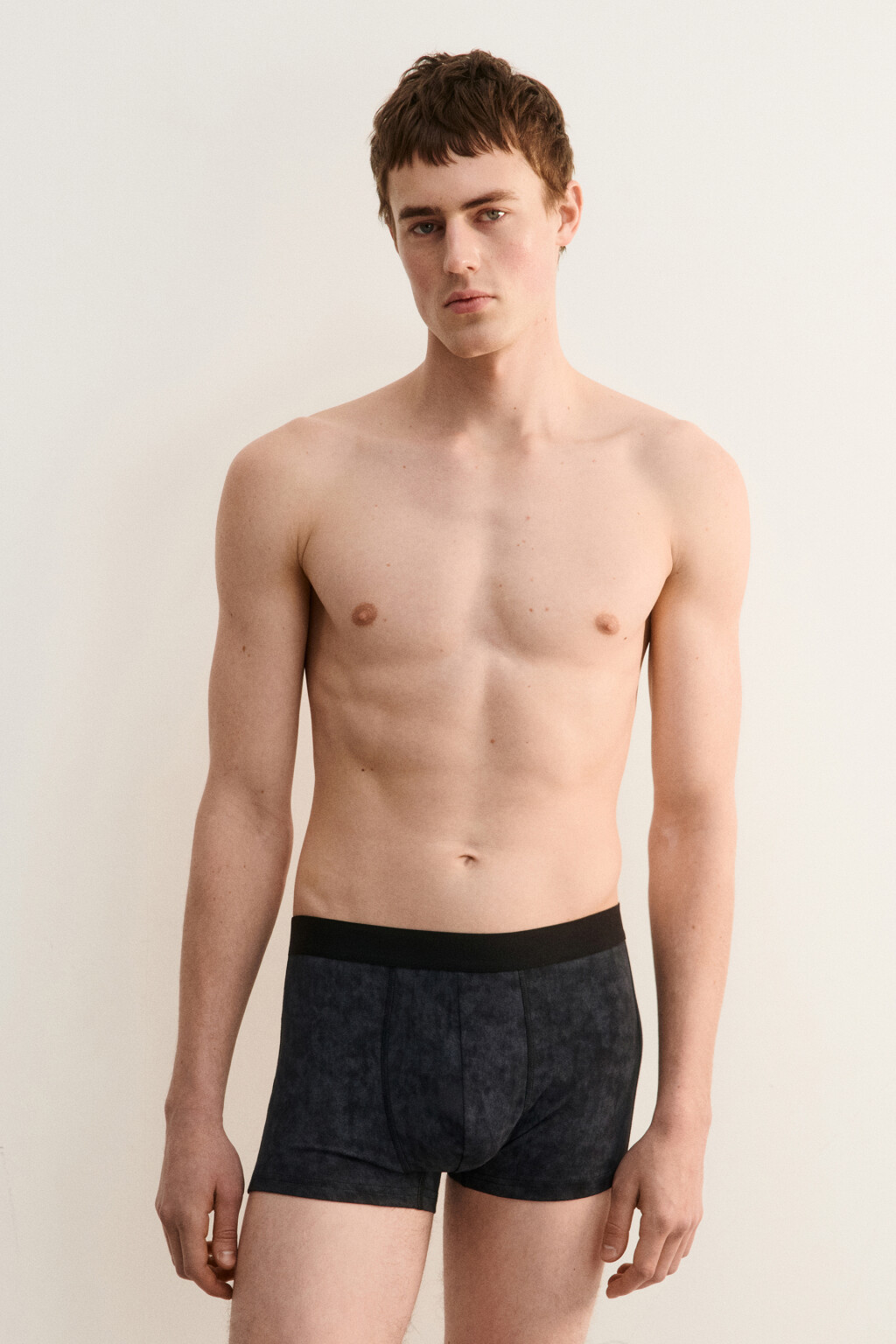 Трусы-боксеры с вареным эффектом - цвет черный - 2