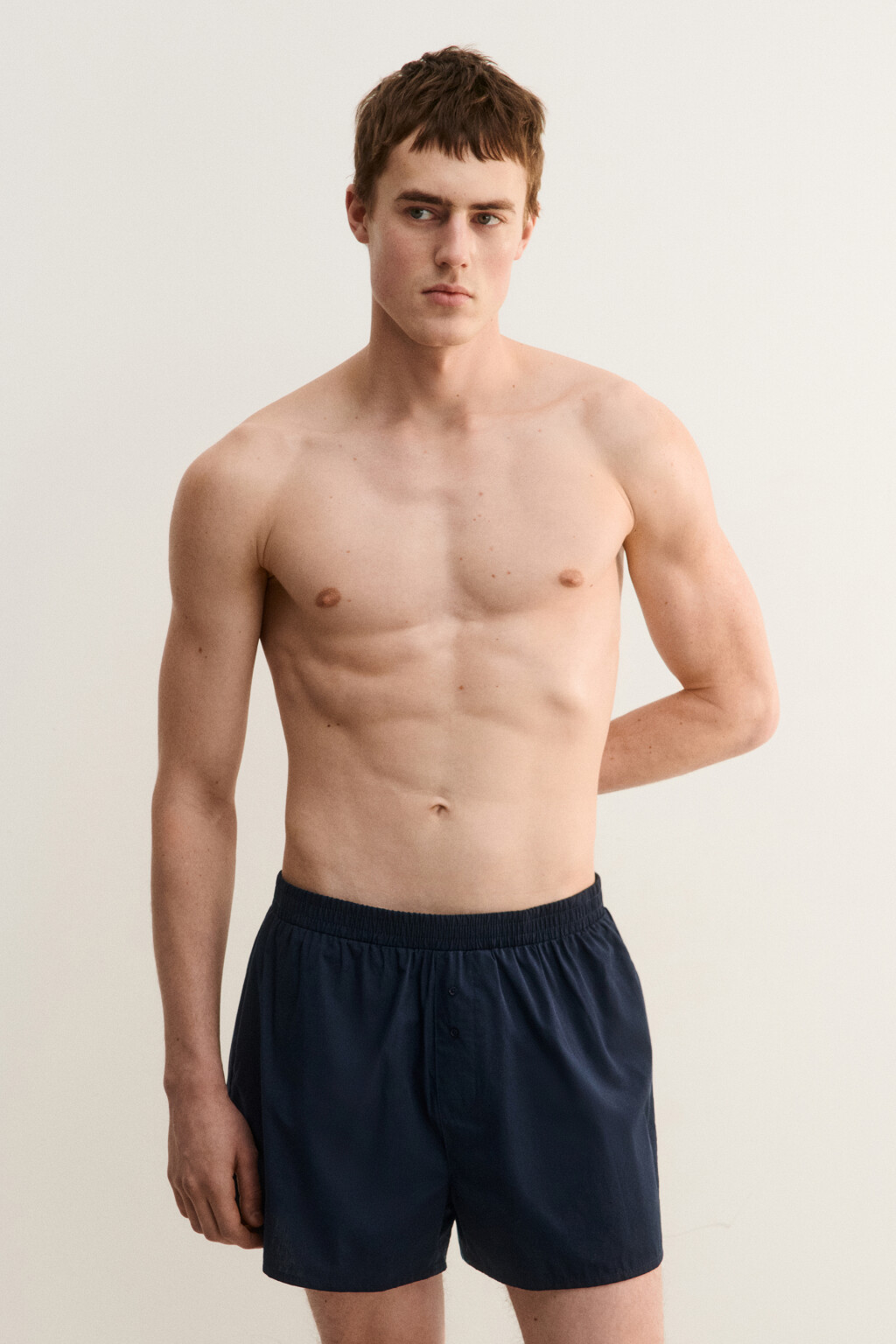 Трусы-шорты хлопковые - цвет синий - 3