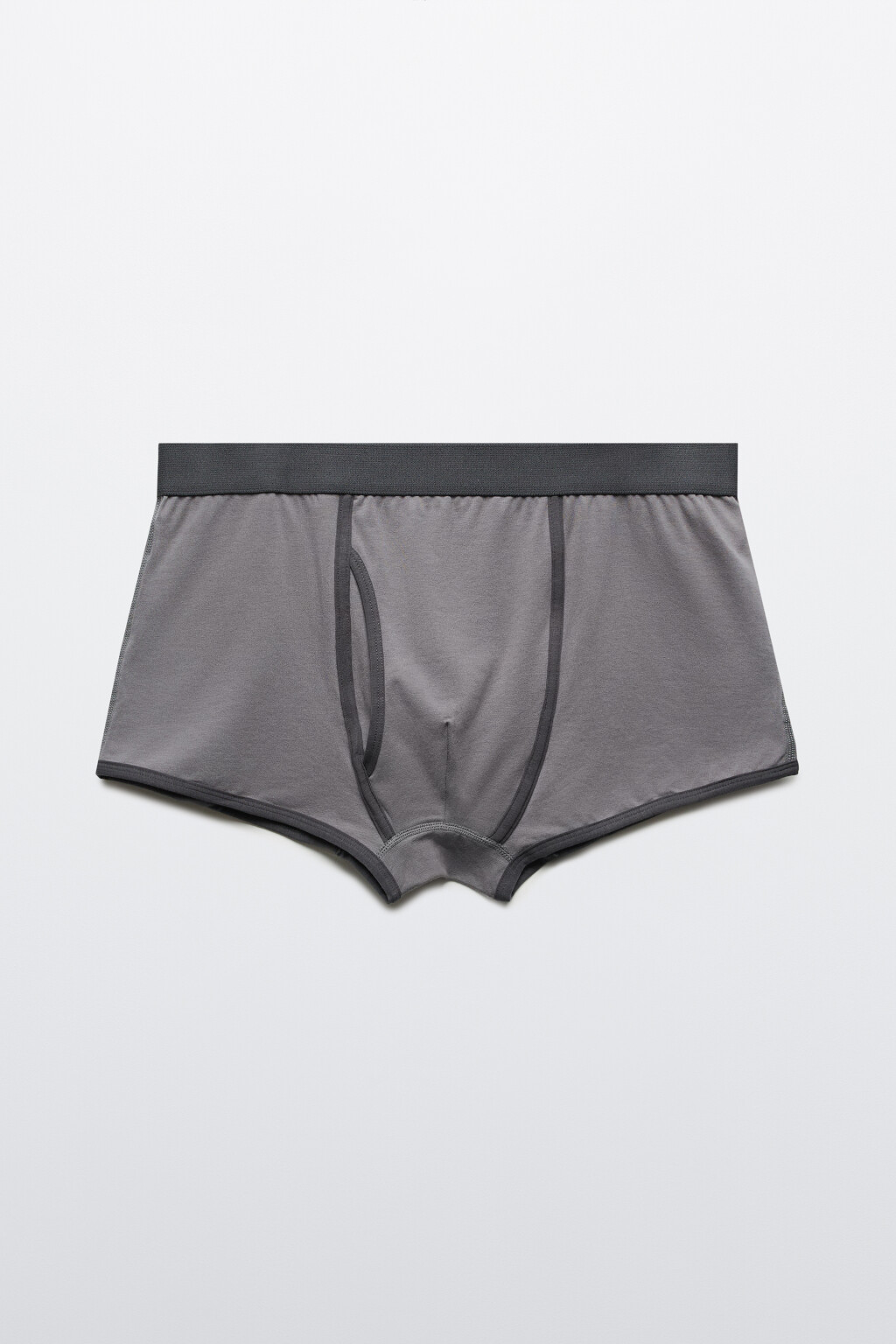 Трусы-боксеры с контрастной окантовкой - цвет серый - 5