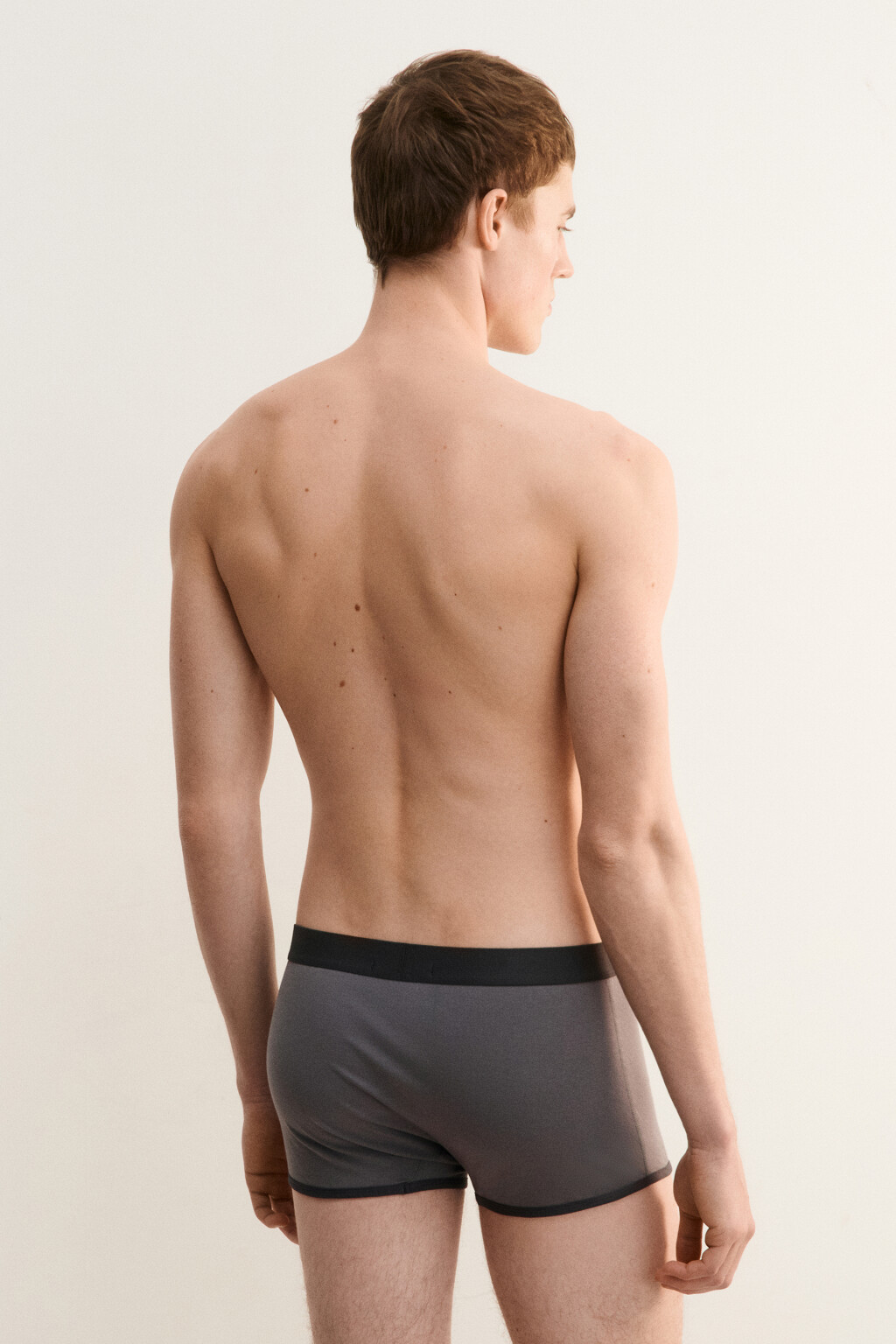 Трусы-боксеры с контрастной окантовкой - цвет серый - 4