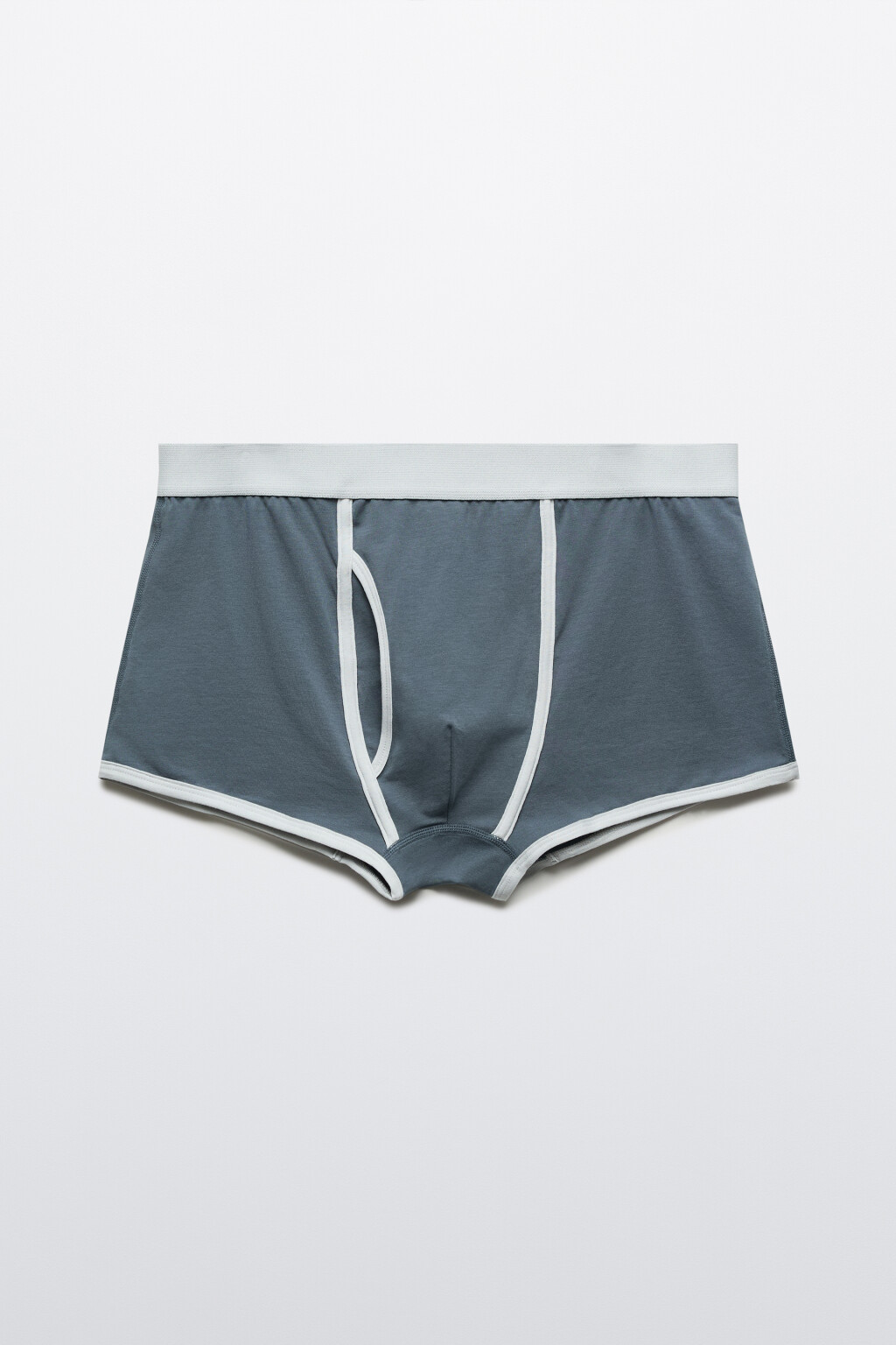 Трусы-боксеры с контрастной окантовкой - цвет синий - 4