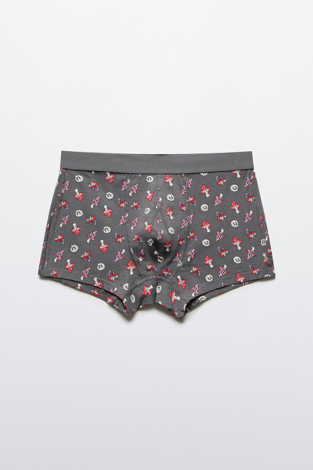 Трусы-боксеры с принтом - цвет серый - 5
