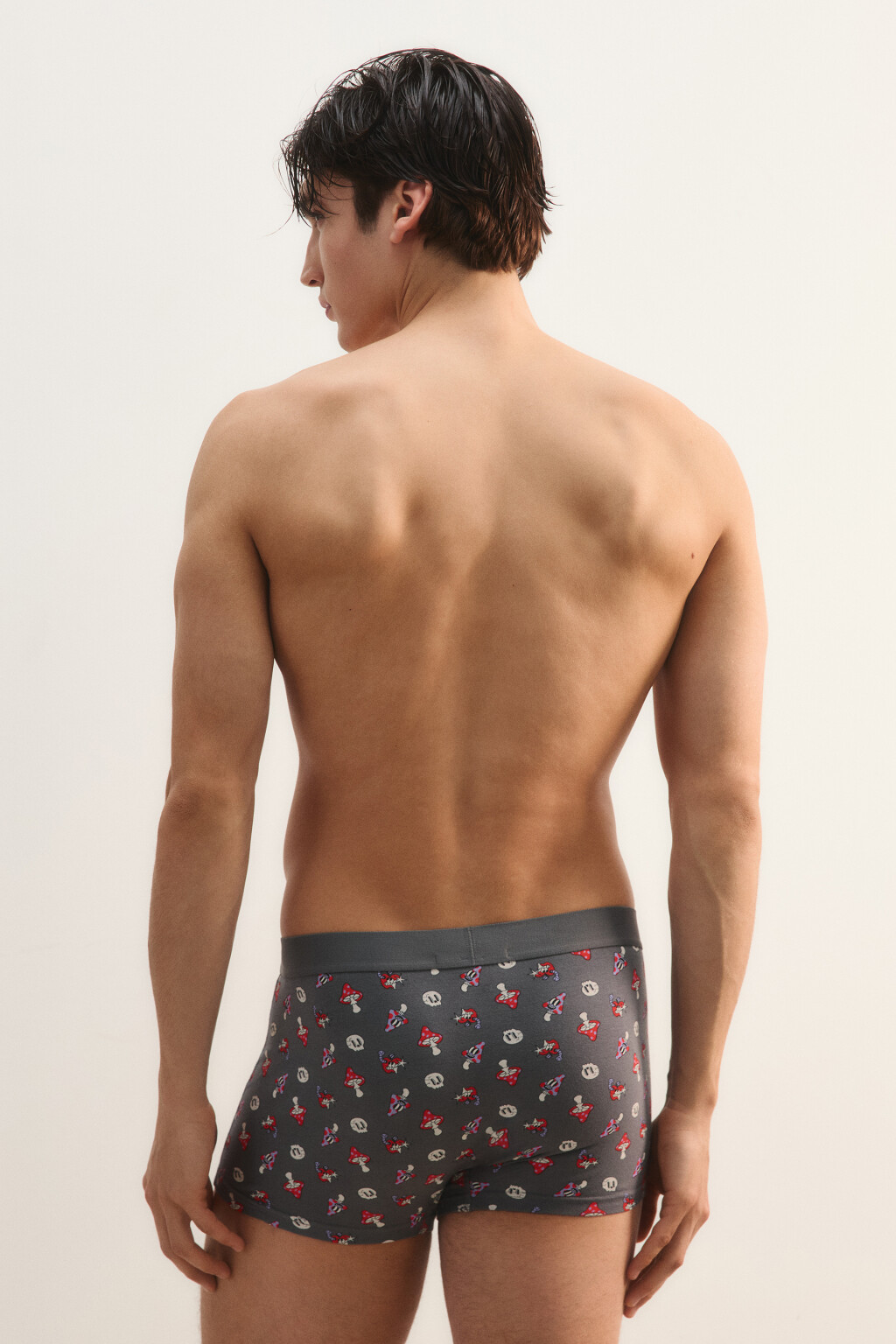Трусы-боксеры с принтом - цвет серый - 4