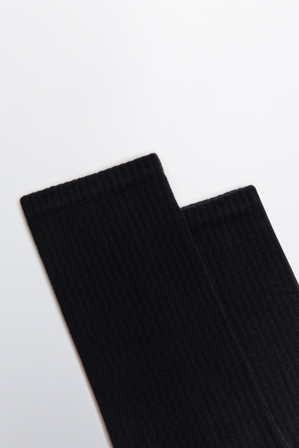 Носки высокие в рубчик - цвет черный - 2
