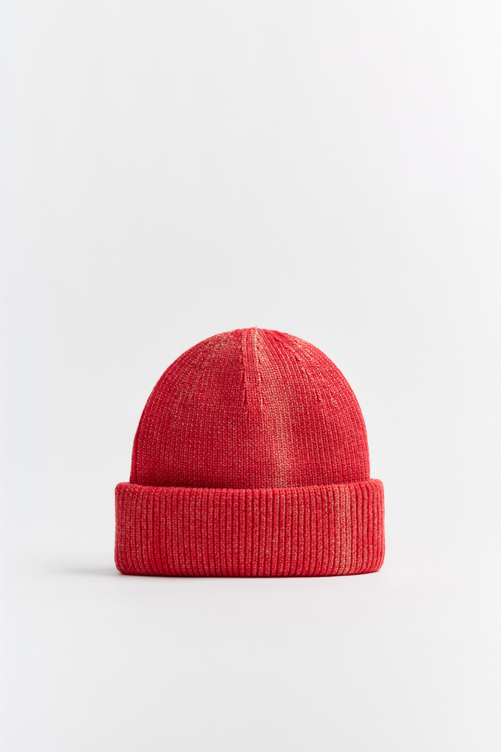 Шапка-бини хлопковая - цвет красный - 1