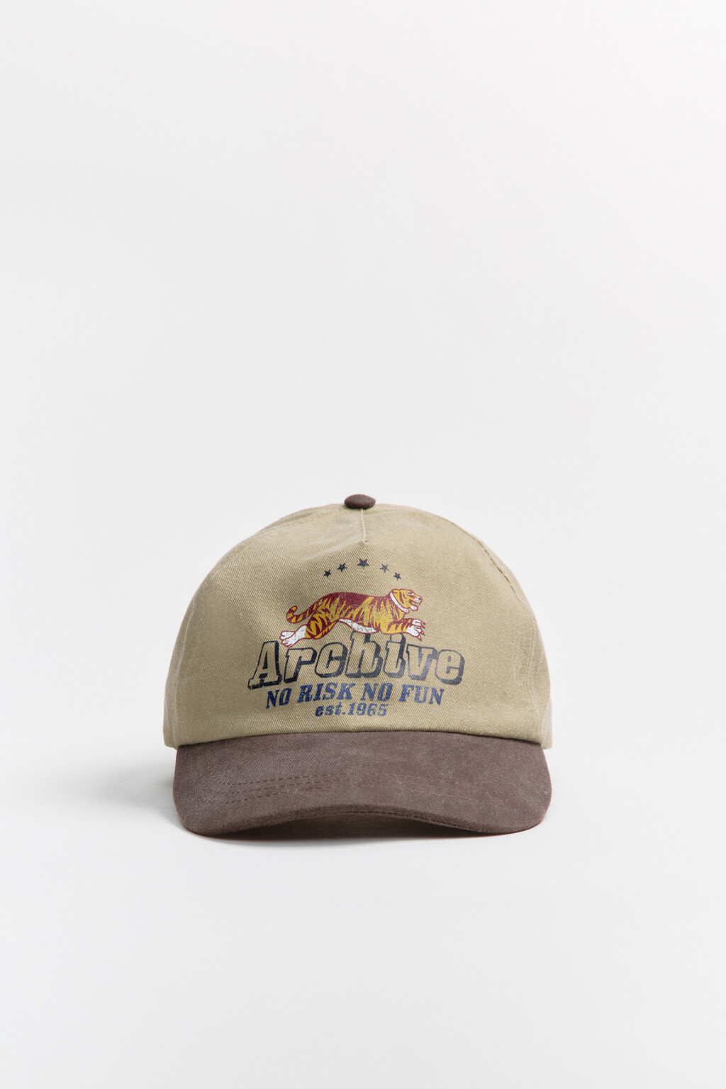 Бейсболка хлопковая с принтом - цвет молочный - 1