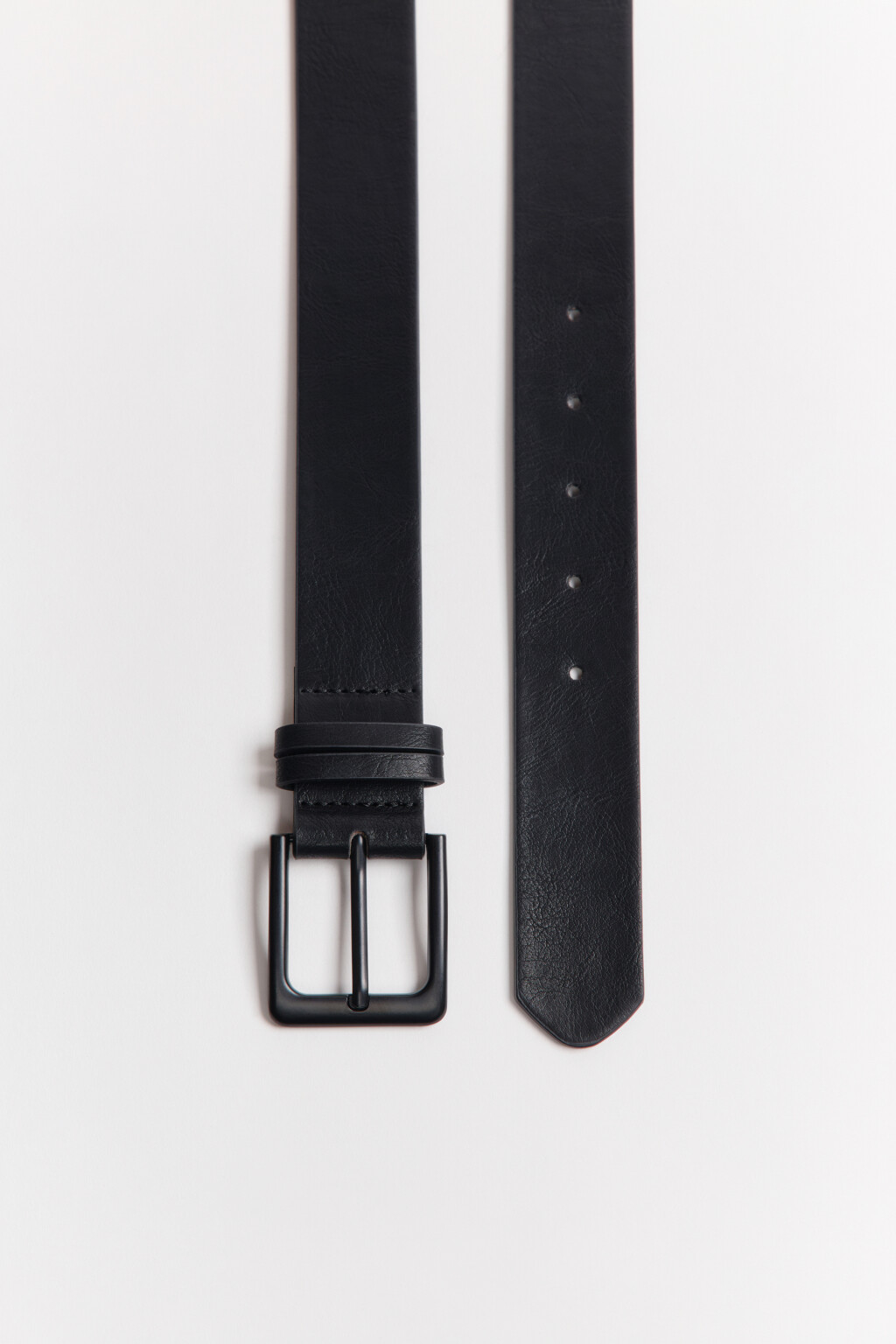 Ремень широкий классический - цвет черный - 2
