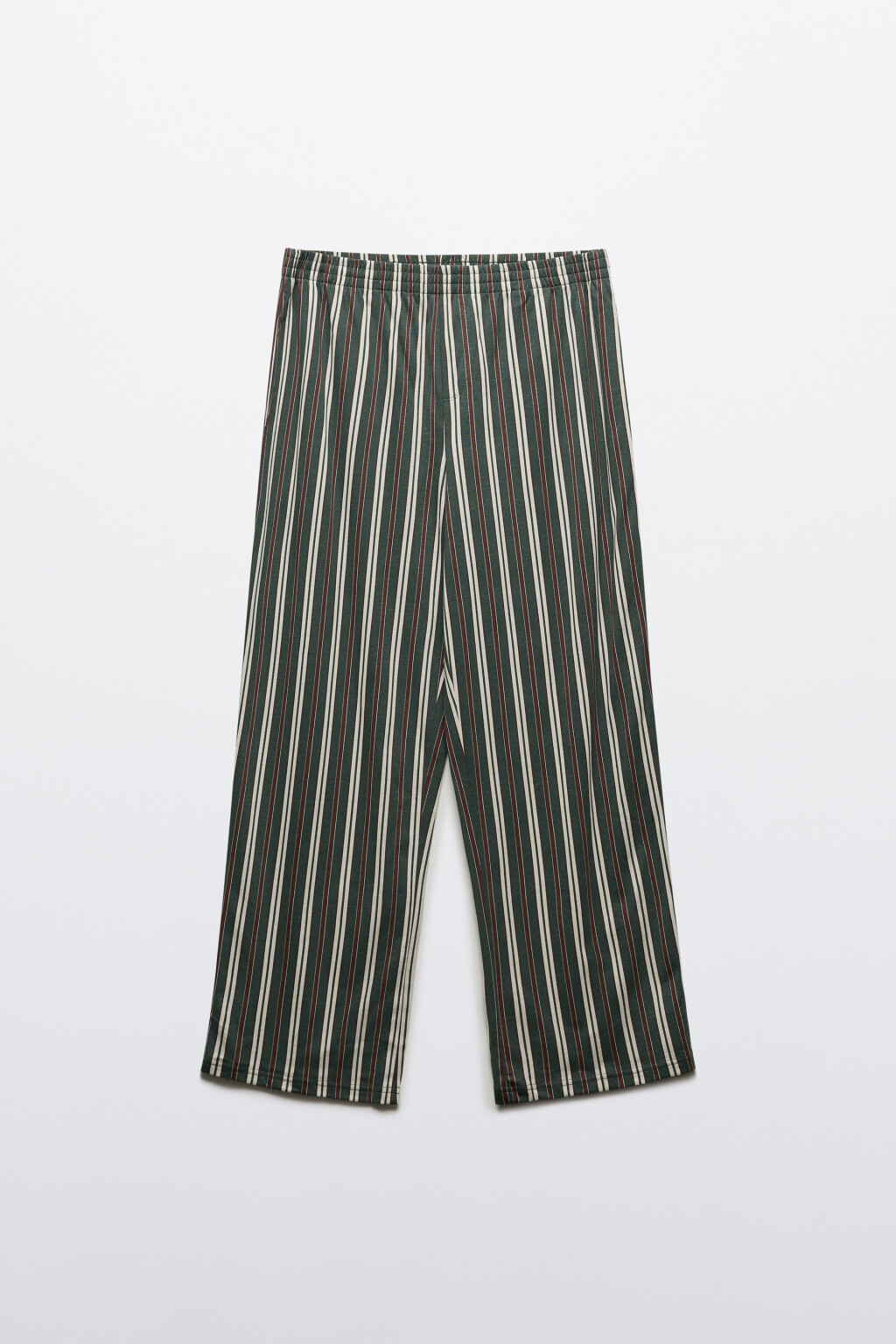 Брюки домашние хлопковые с принтом - цвет зеленый - 1