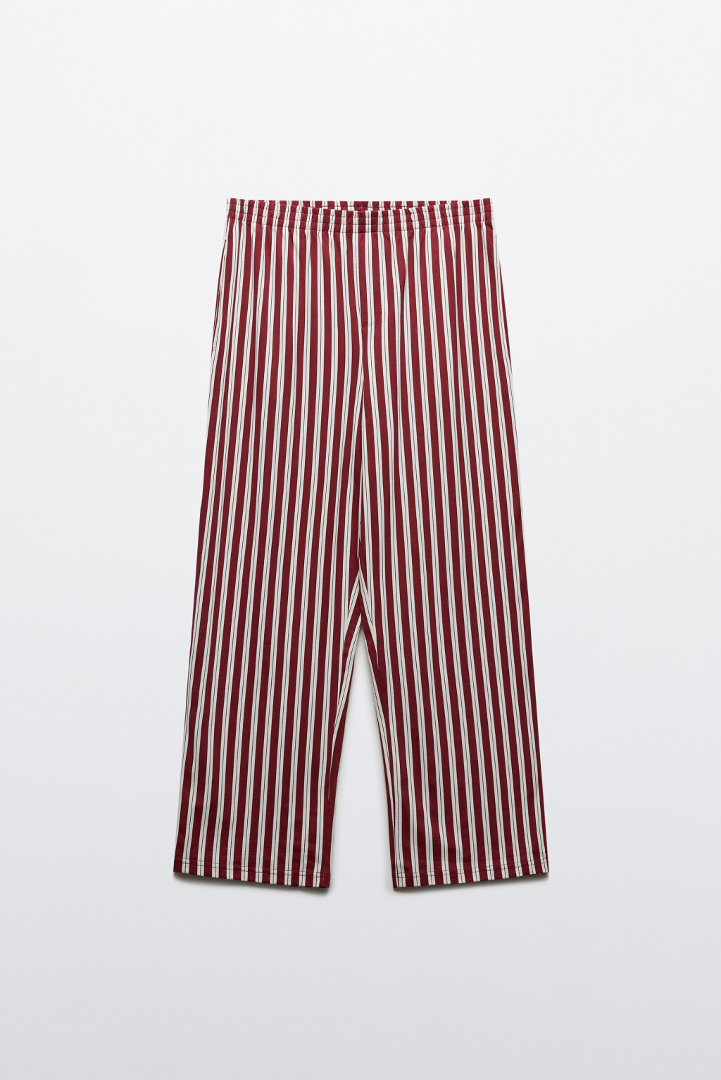 Брюки домашние хлопковые с принтом - цвет красный - 1