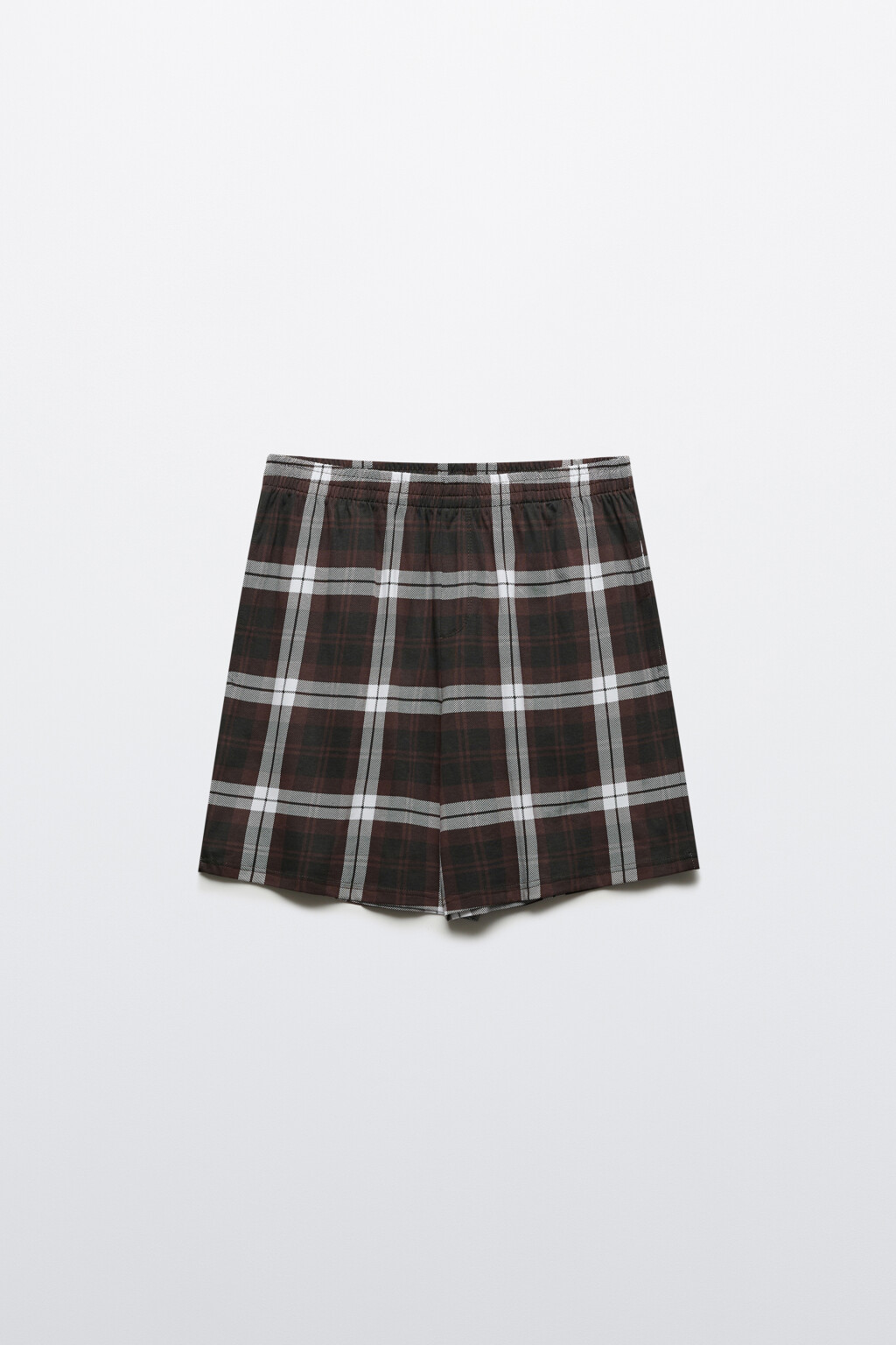 Шорты домашние хлопковые с принтом - цвет коричневый - 1