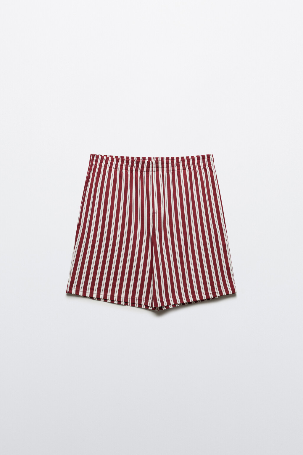 Шорты домашние хлопковые с принтом - цвет красный - 1