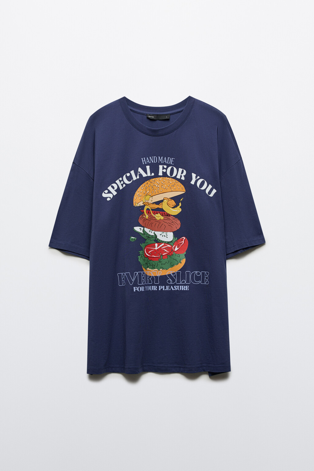 Футболка хлопковая домашняя с принтом - цвет синий - 8