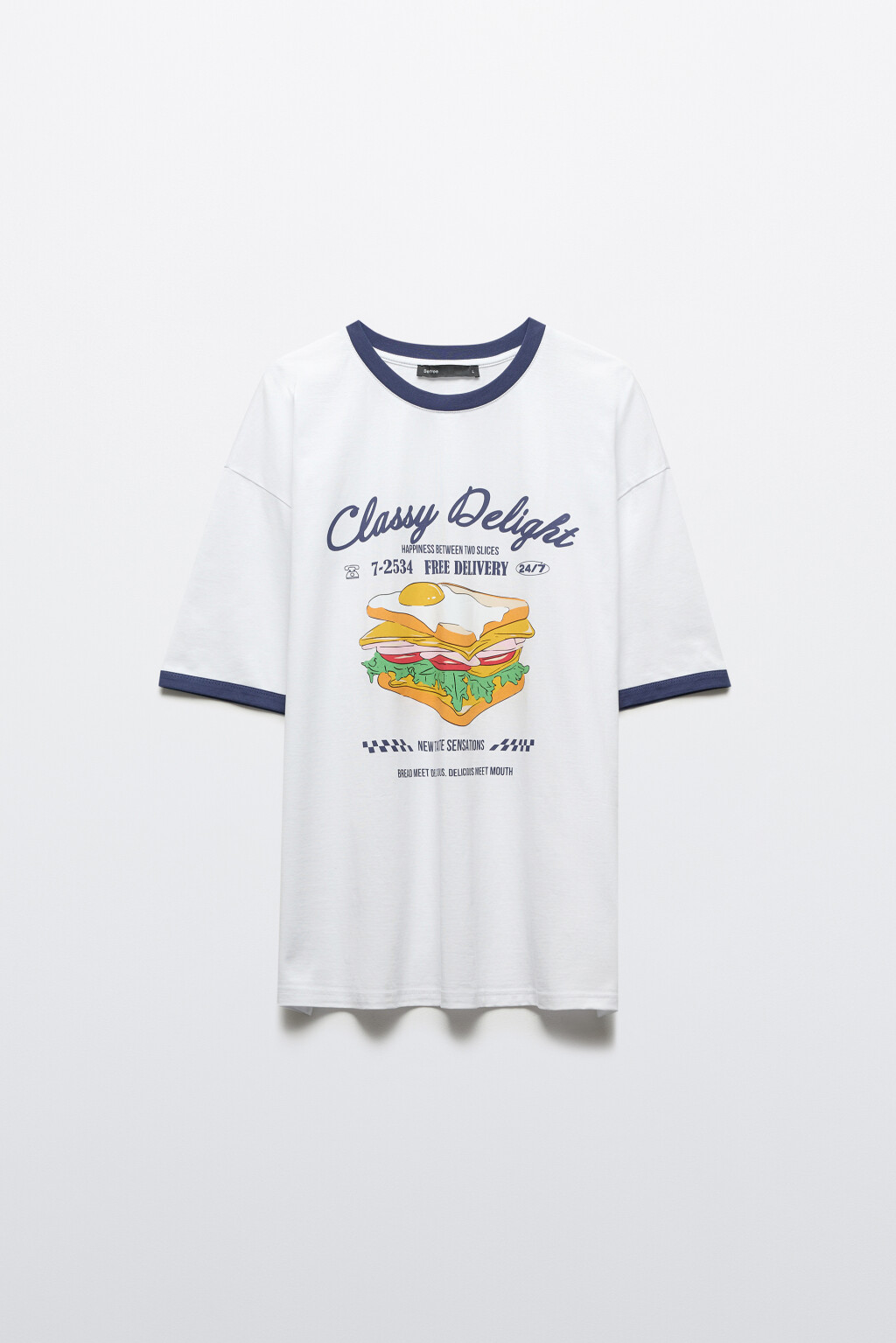 Футболка хлопковая домашняя с принтом - цвет белый - 7