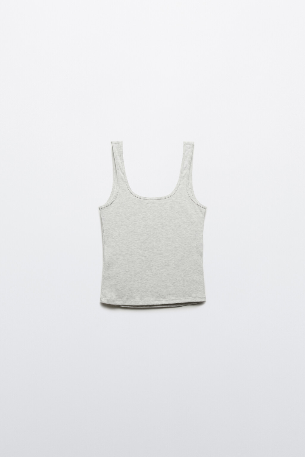 Майка-топ трикотажная - цвет серый - 7