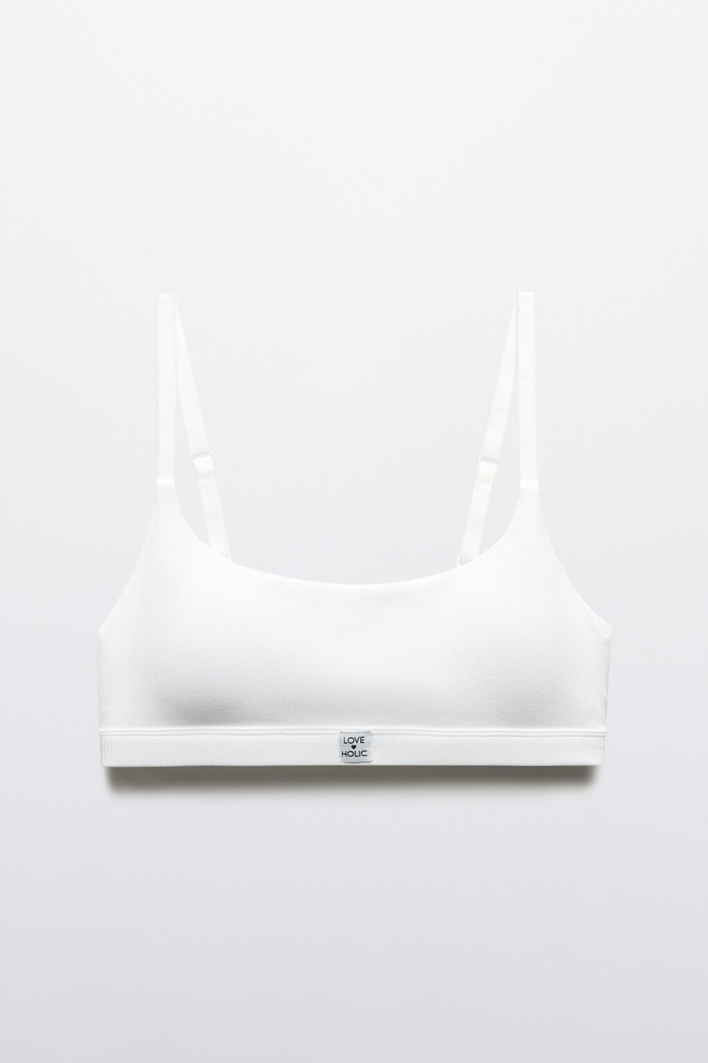 Бюстгальтер-топ в рубчик - цвет белый - 5