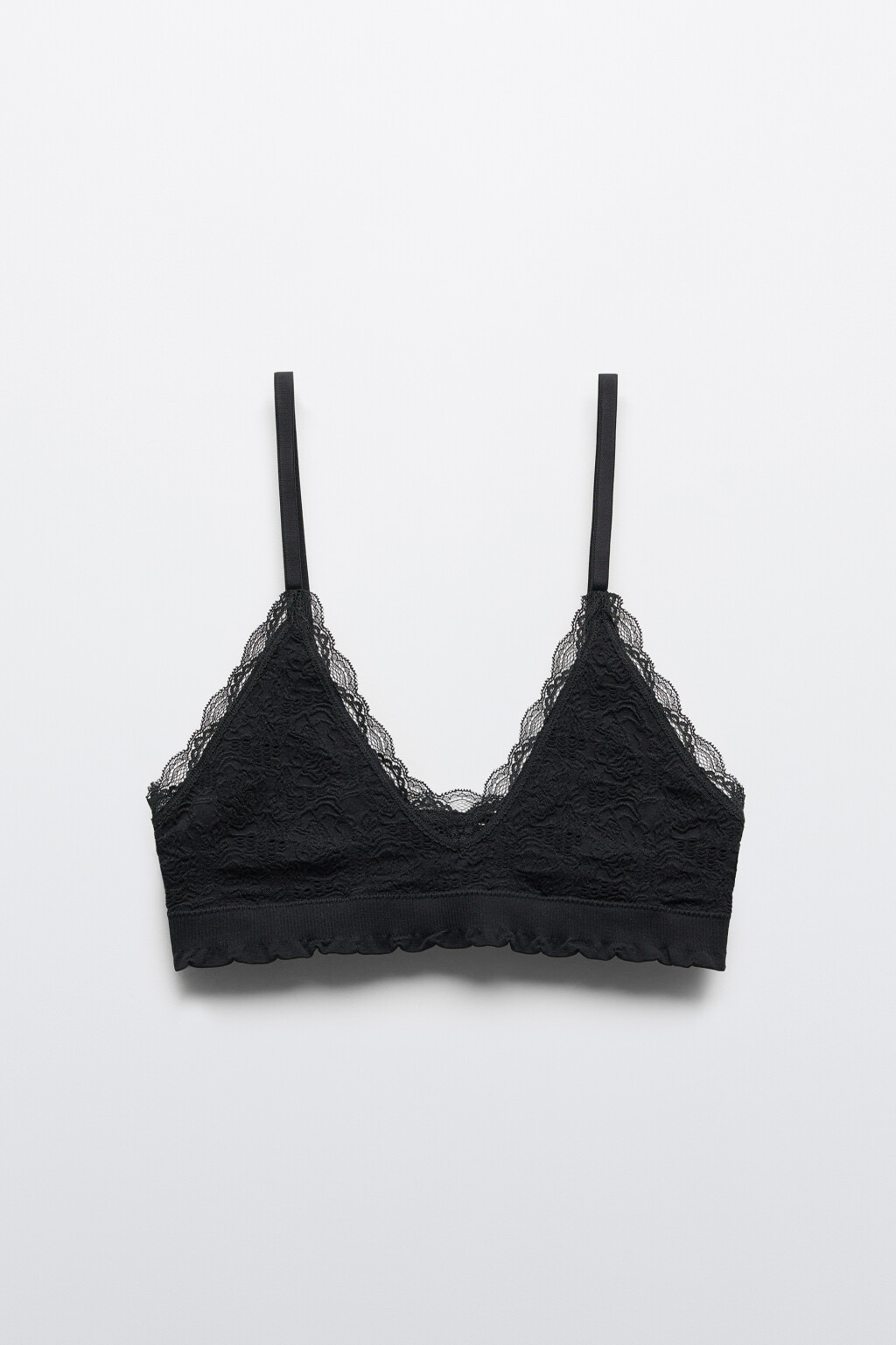 Бюстгальтер-топ кружевной - цвет черный - 5