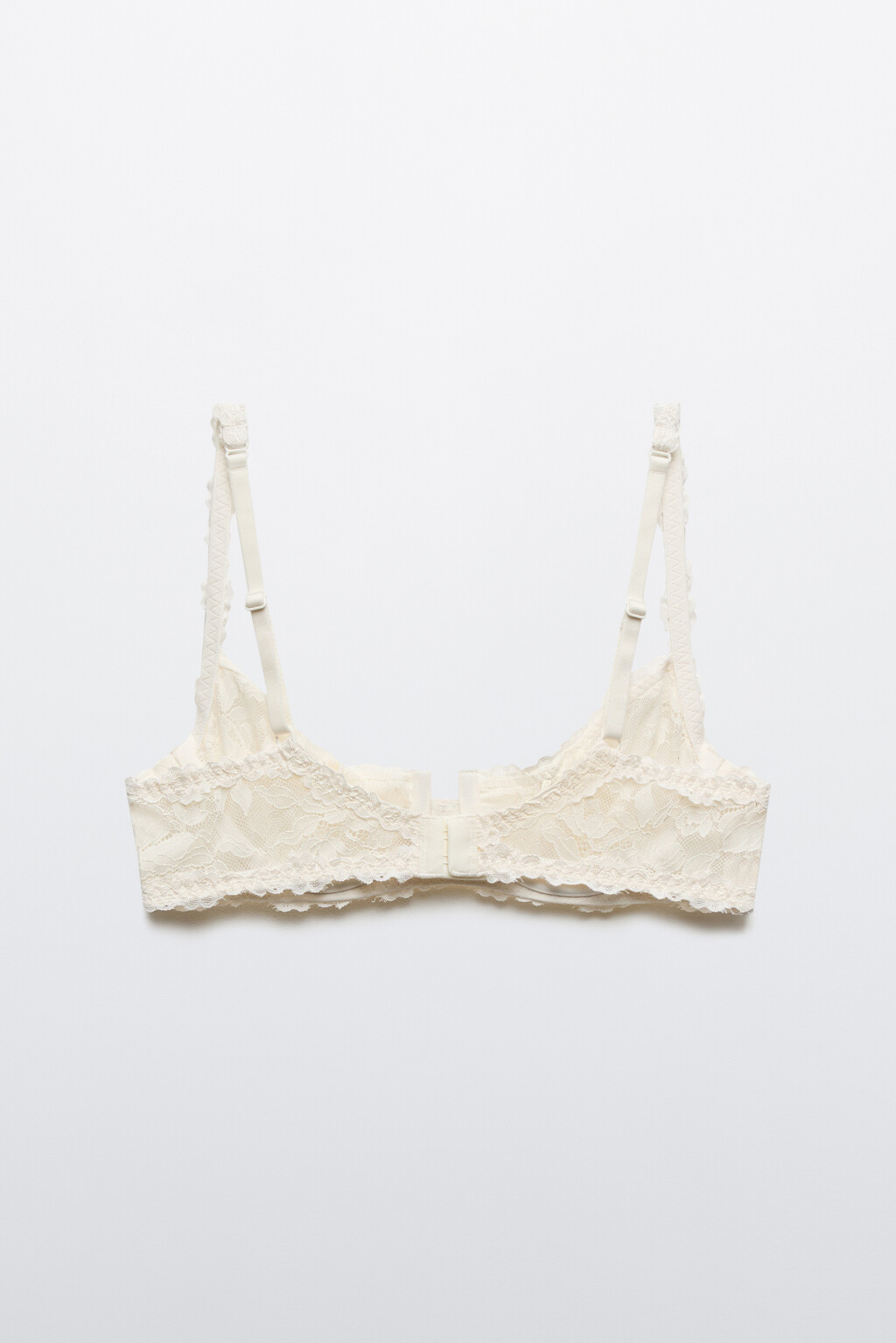 Бюстгальтер-бра кружевной - цвет ванильный - 2