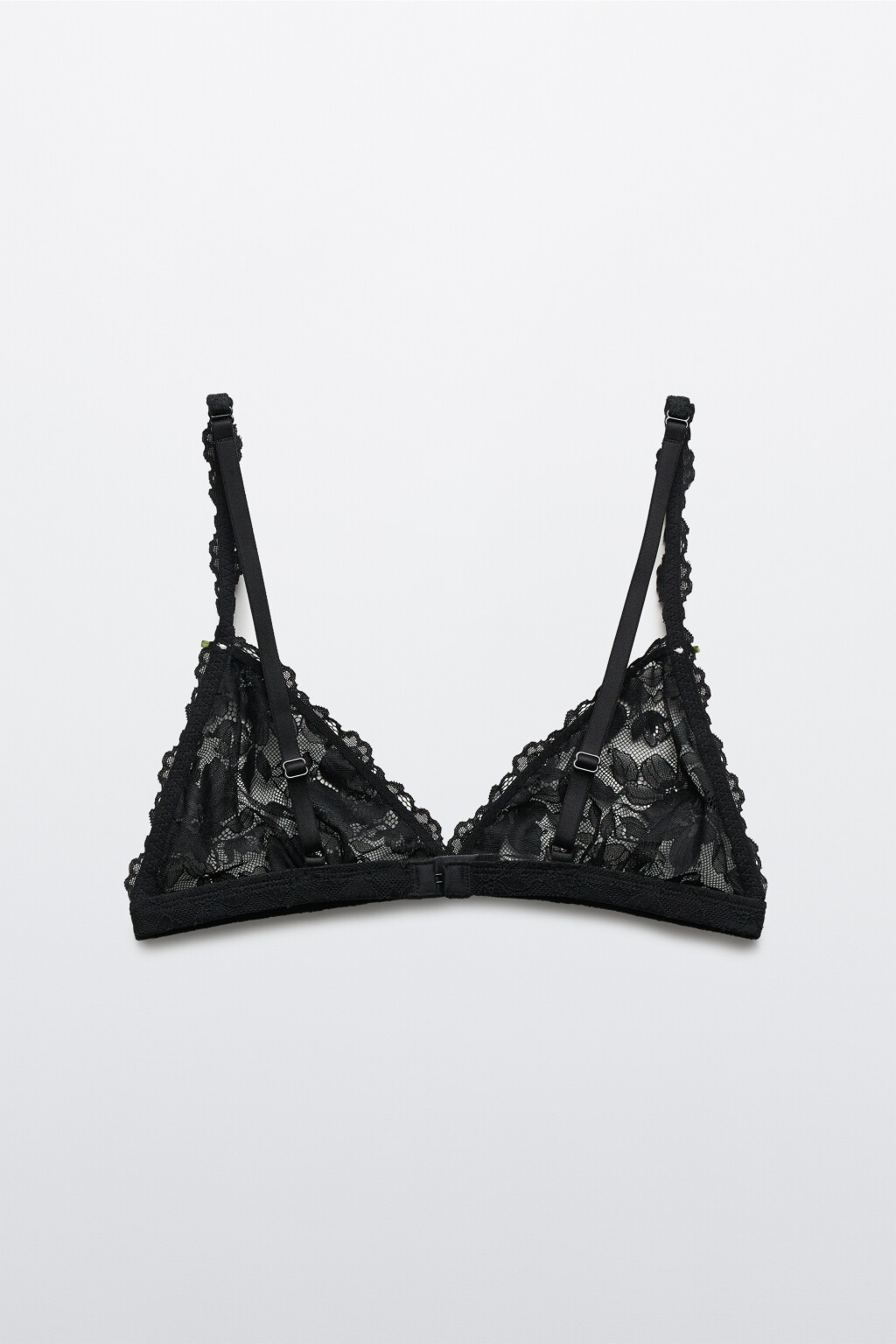 Бюстгальтер-бралетт кружевной - цвет черный - 2