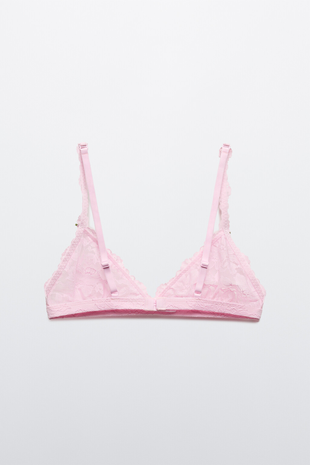 Бюстгальтер-бралетт кружевной - цвет розовый - 2
