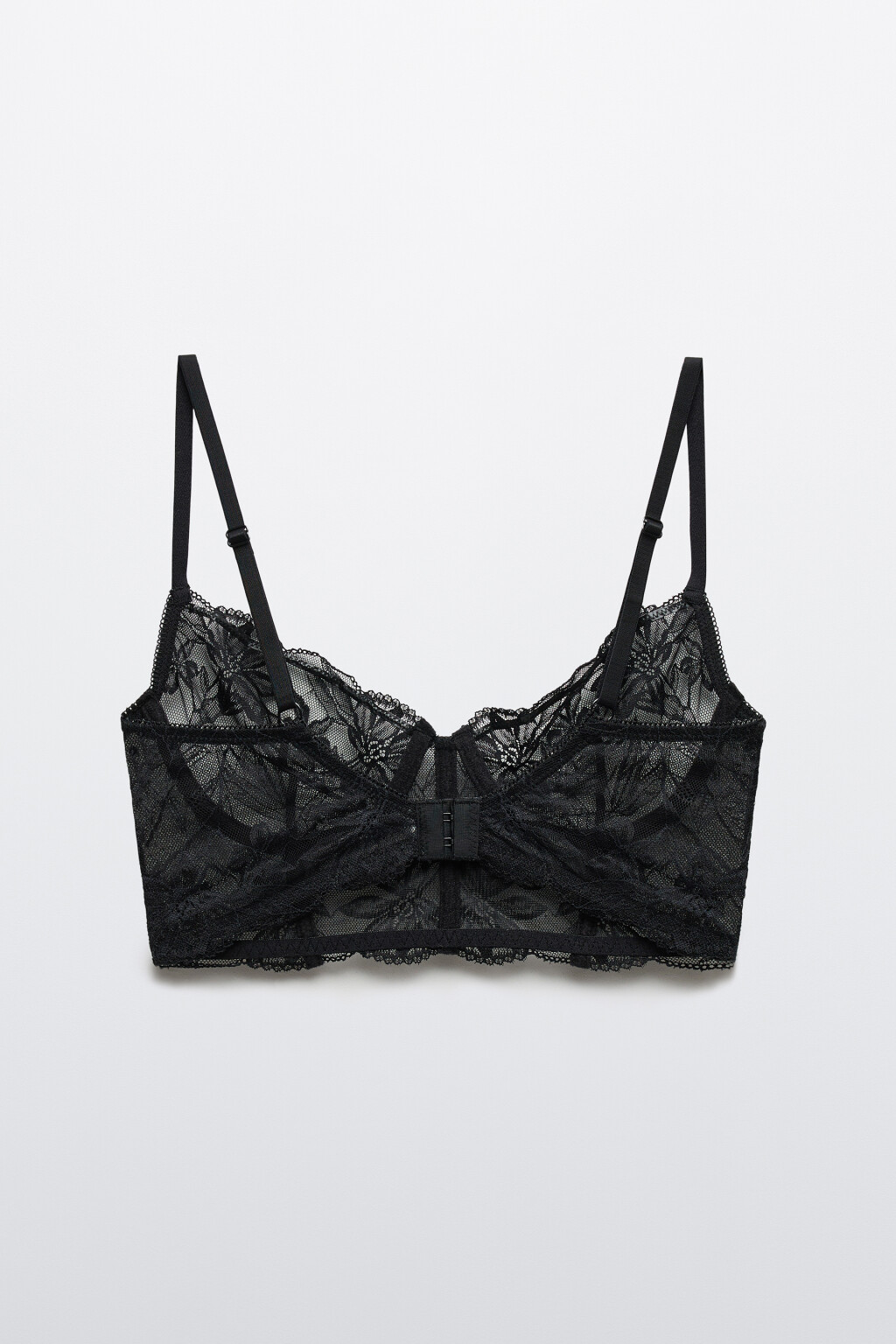 Бюстгальтер-бра кружевной - цвет черный - 7