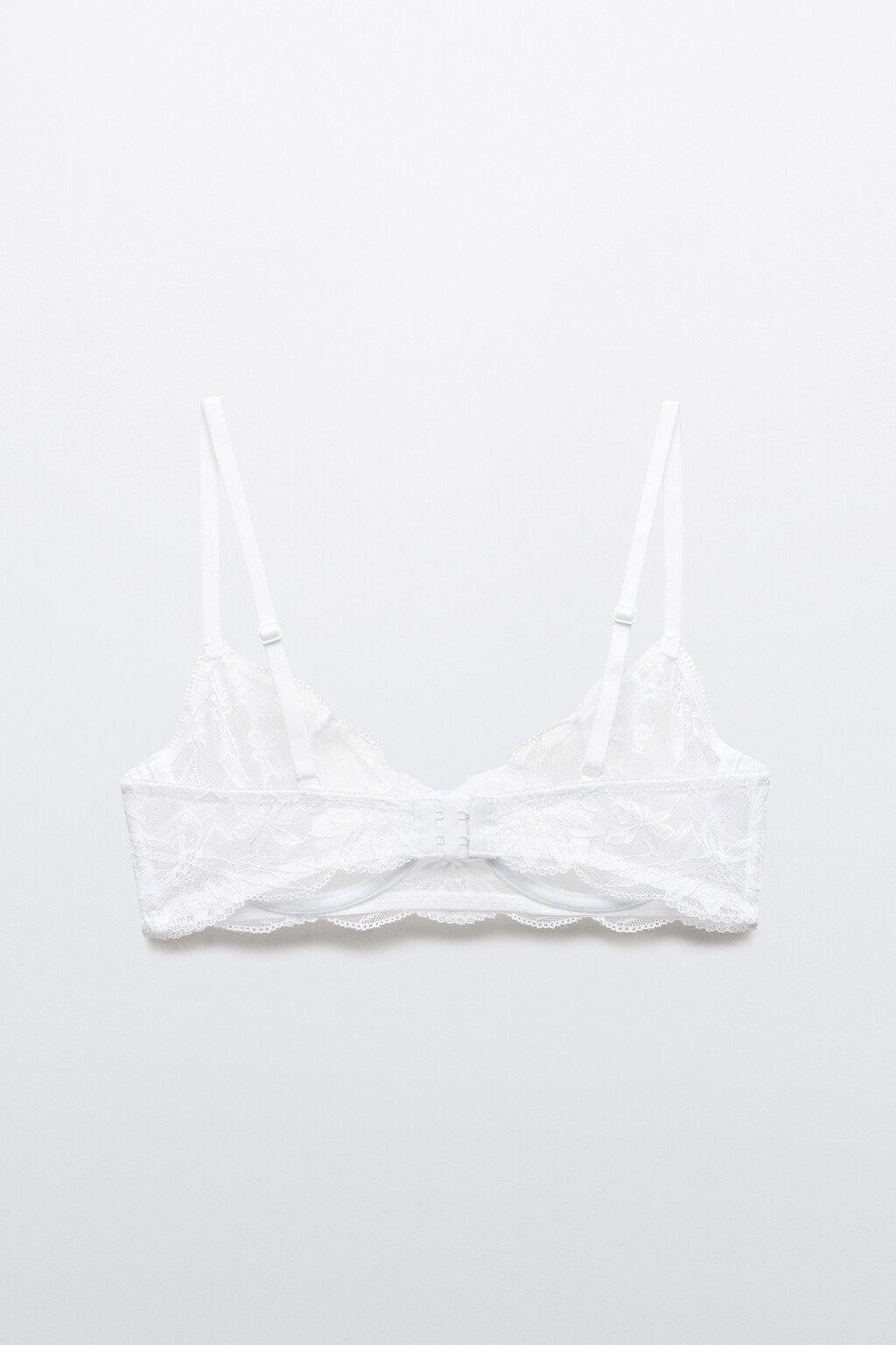 Бюстгальтер-бра кружевной - цвет белый - 6