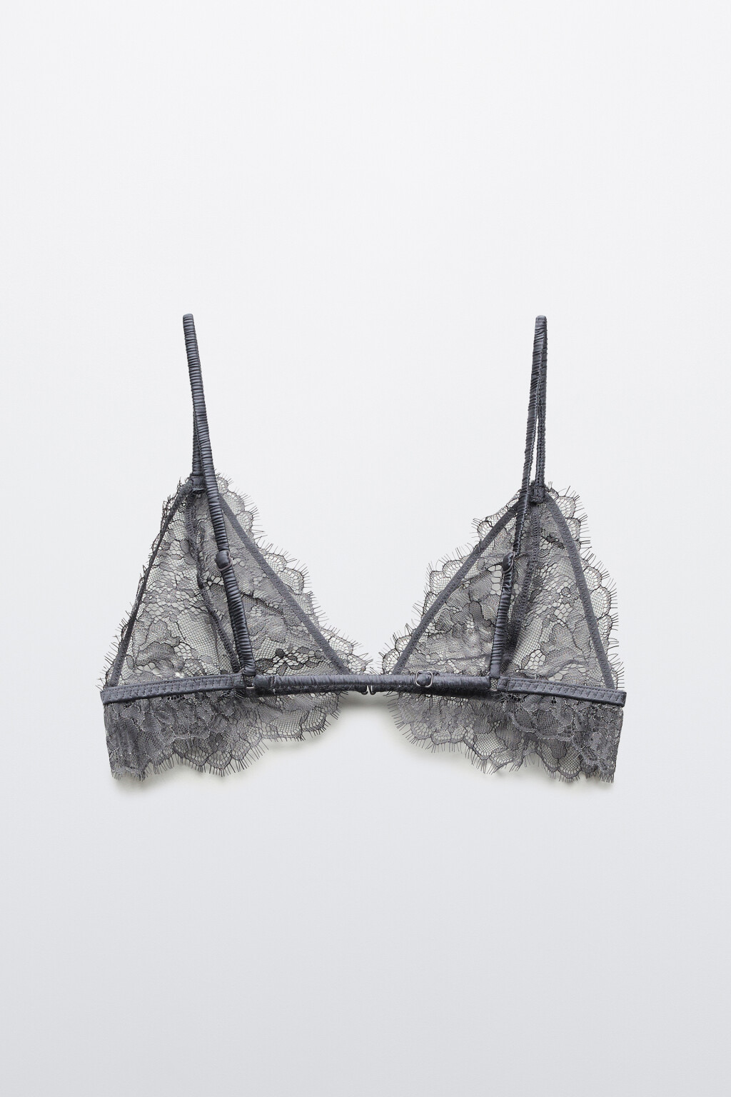 Бюстгальтер-бралетт кружевной - цвет серый - 2