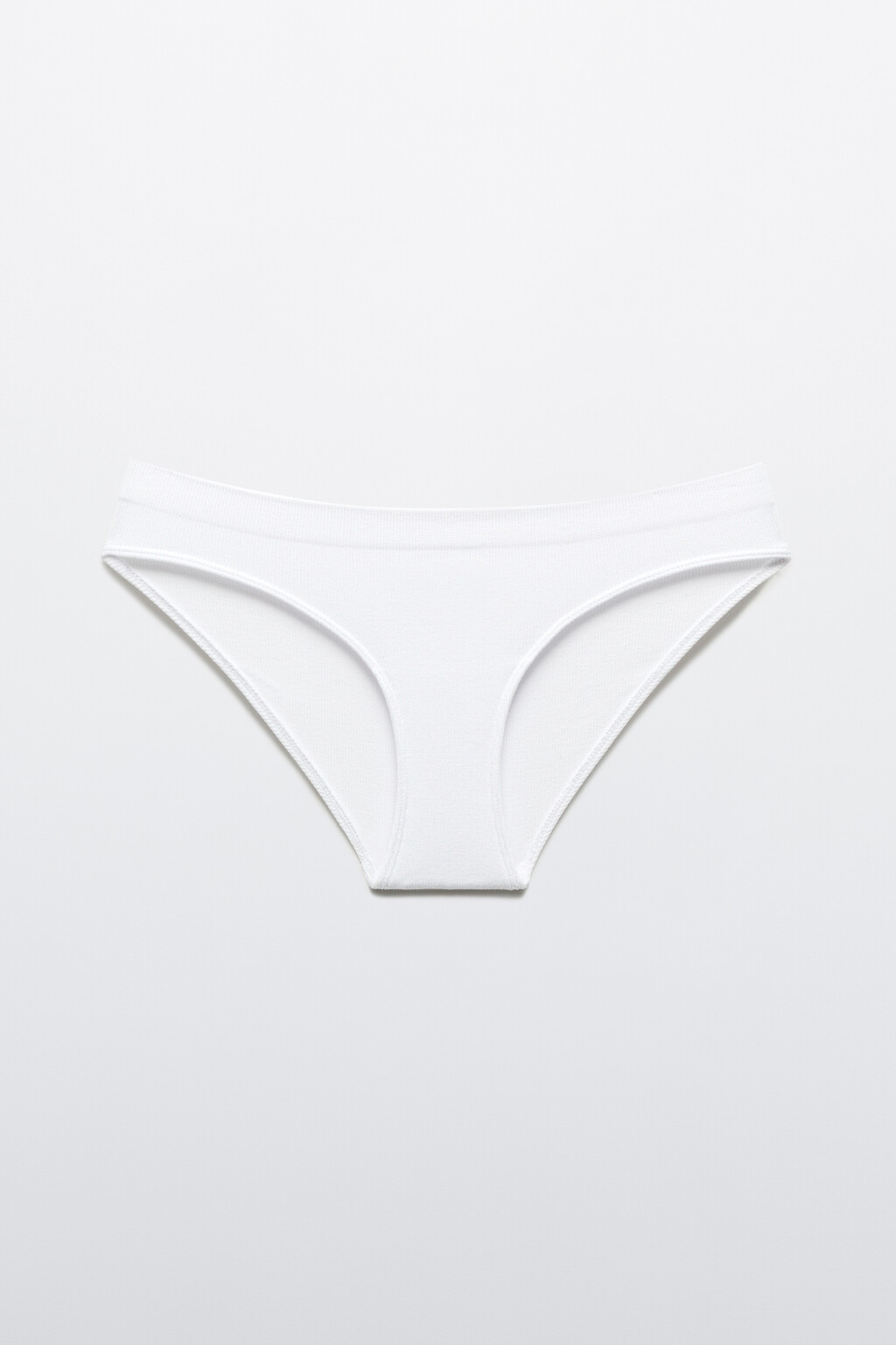 Трусы-слипы со средней посадкой в рубчик - цвет белый - 6