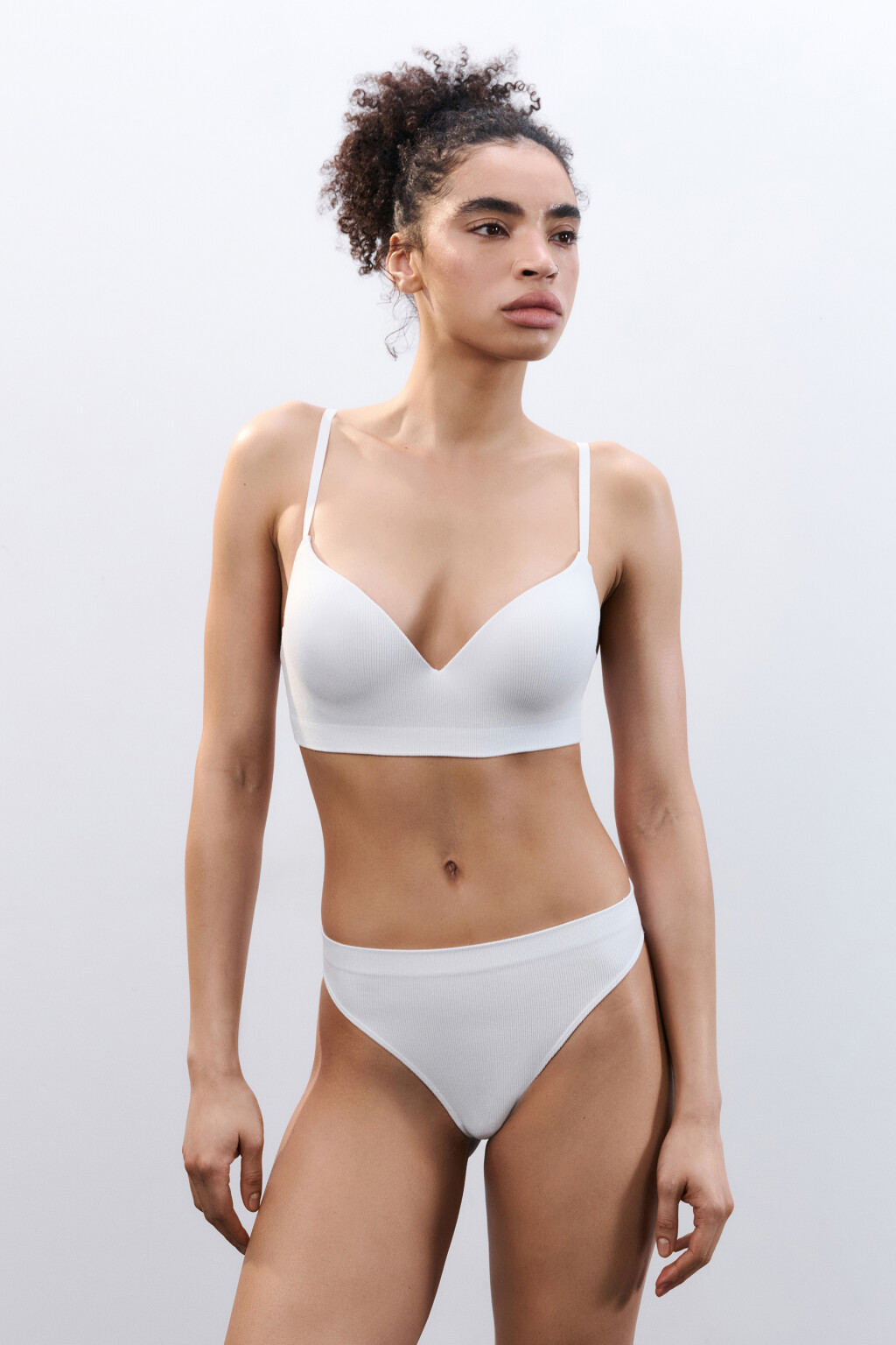 Трусы-слипы с высокой посадкой - цвет белый - 3