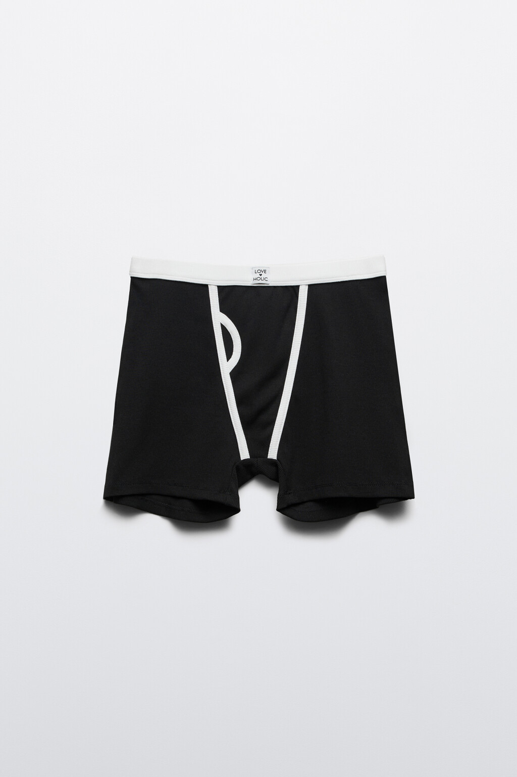 Трусы-боксеры в рубчик со средней посадкой - цвет черный - 5