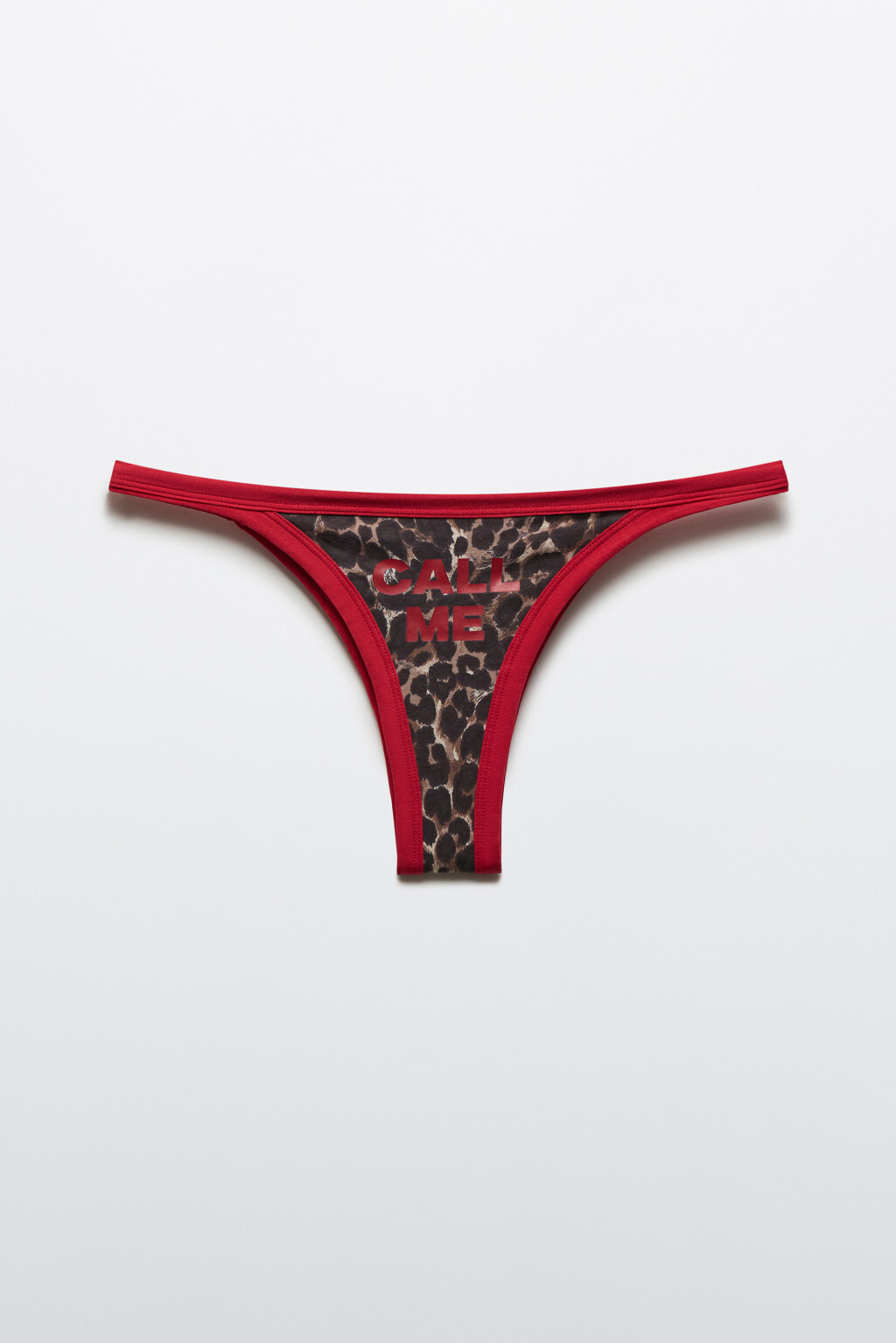 Трусы-танга с принтом и контрастной окантовкой - цвет мультиколор - 5