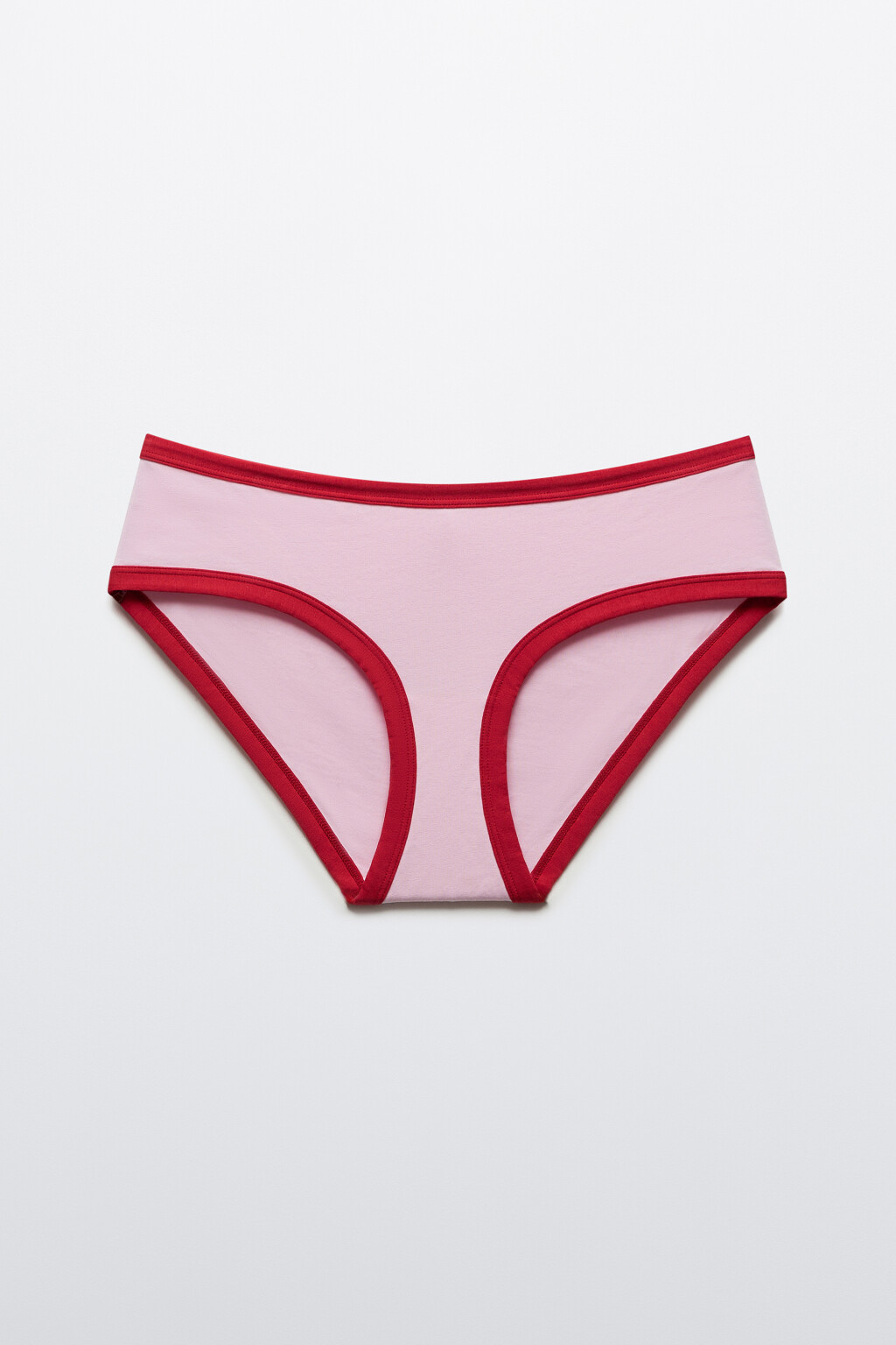 Трусы-слипы с принтом и контрастной окантовкой - цвет розовый - 6