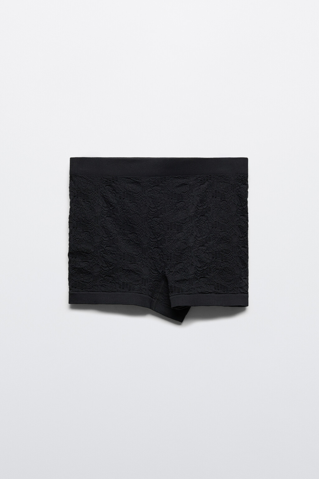 Трусы-боксеры кружевные - цвет черный - 5