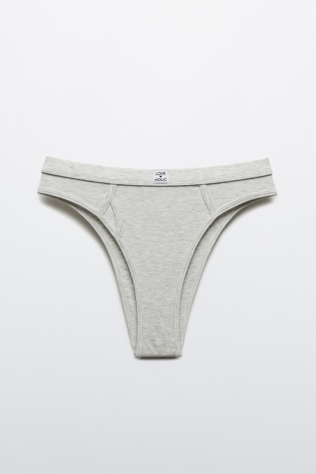 Трусы-слипы в рубчик - цвет серый - 5